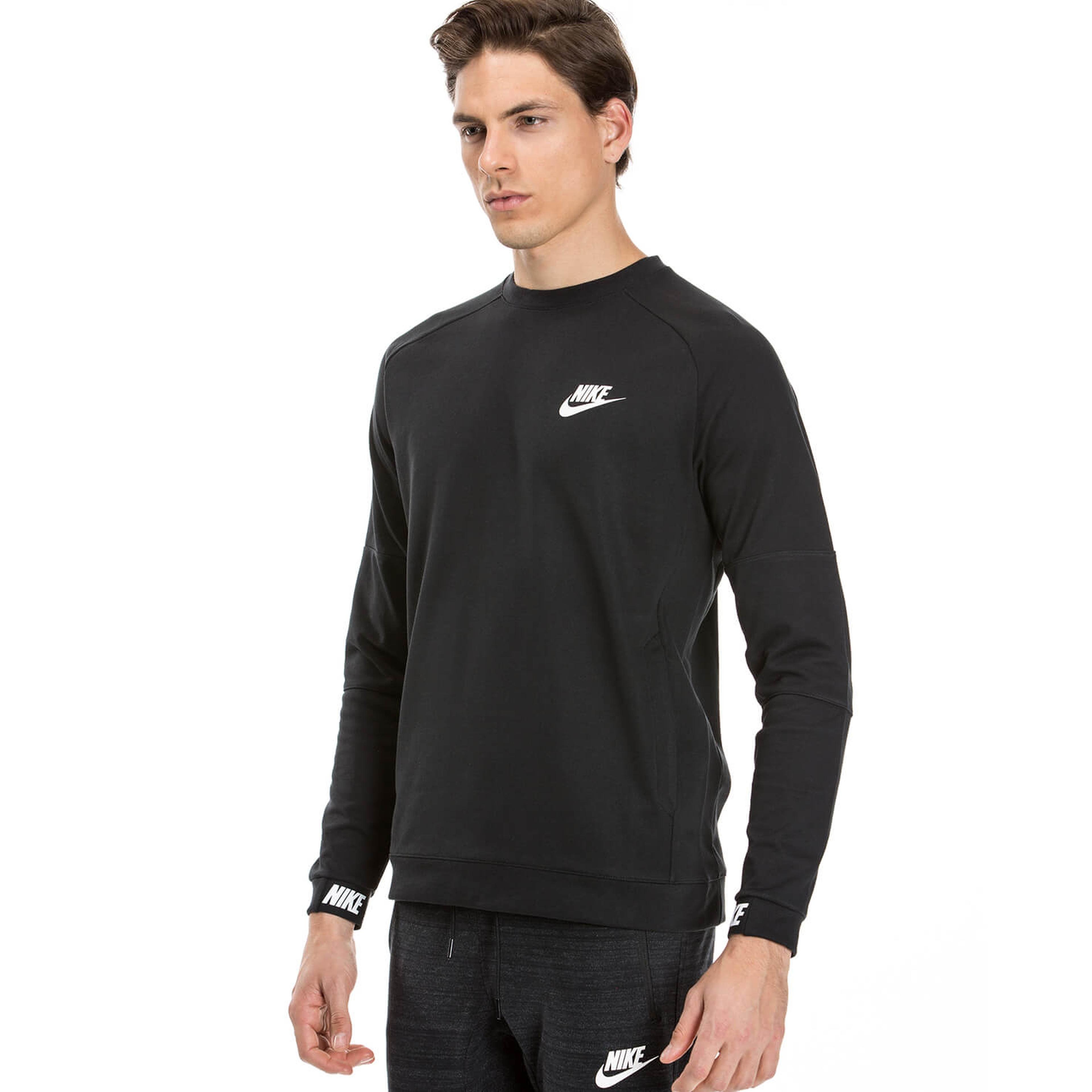 Nike Av15 Crw Flc Erkek Siyah Sweatshirt