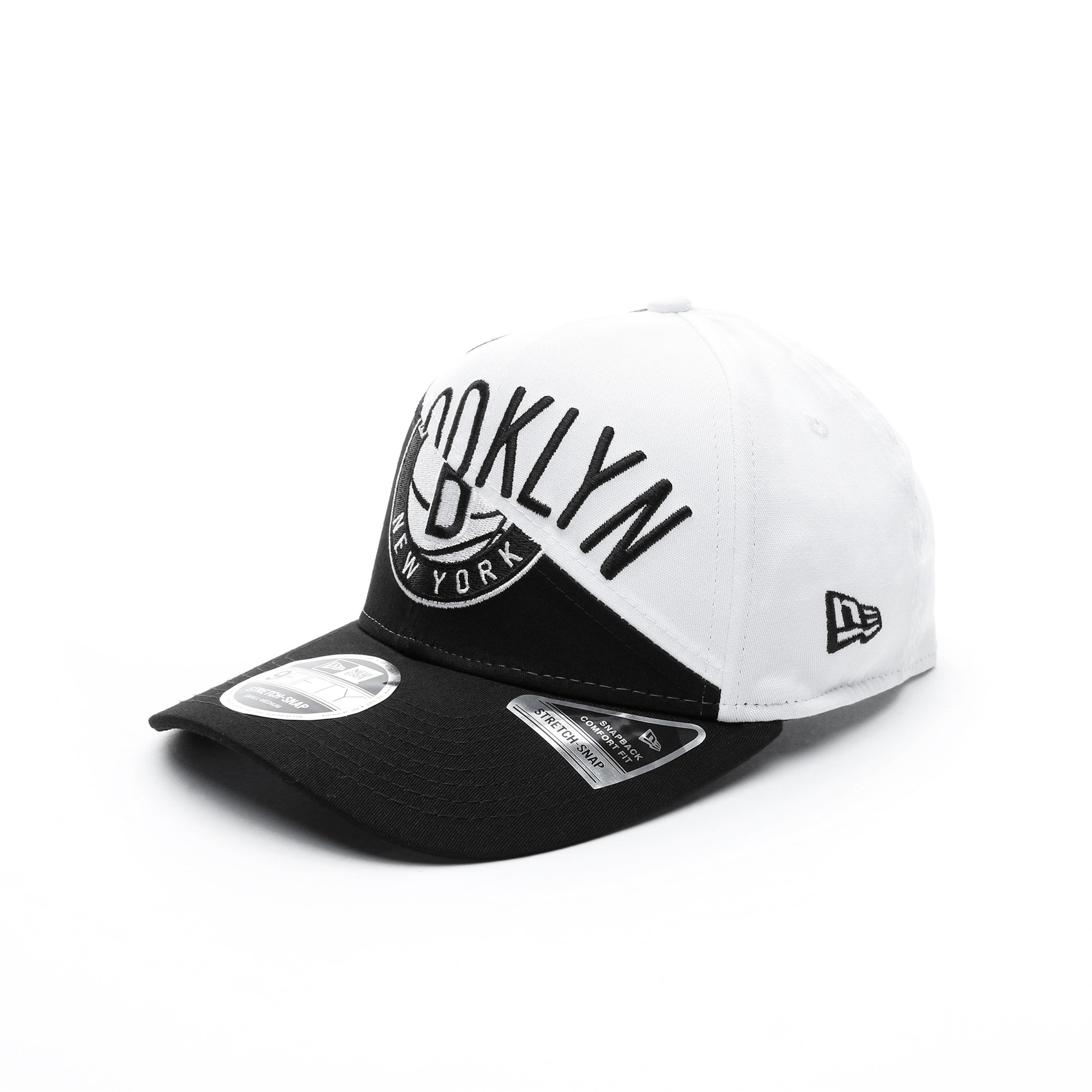 New Era Brooklyn Nets Split Stretch Unisex Siyah-Beyaz Şapka