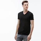 Lacoste Erkek Regular Fit V Yaka Siyah T-Shirt