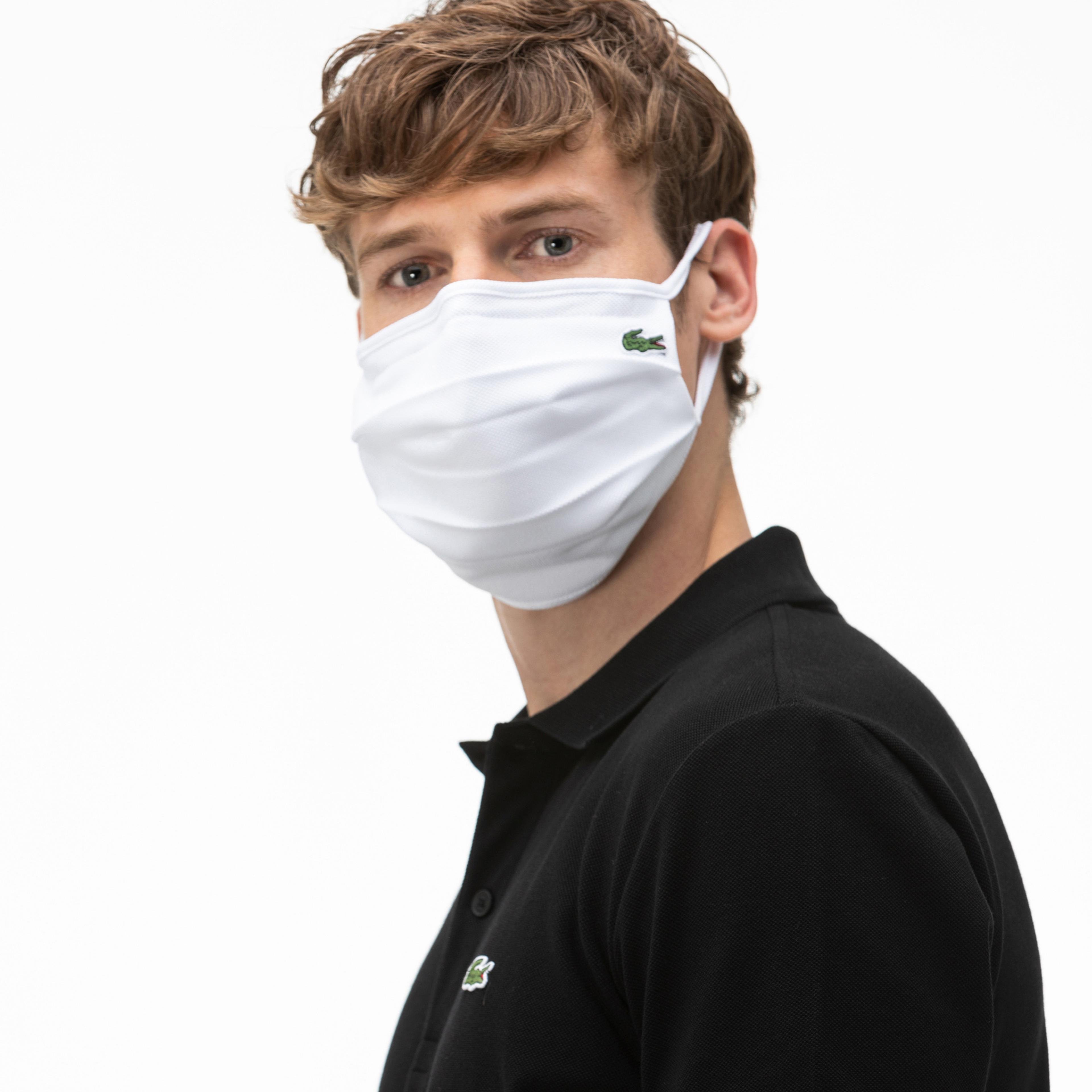 Lacoste Pamuklu Yıkanabilir Unisex Beyaz Maske