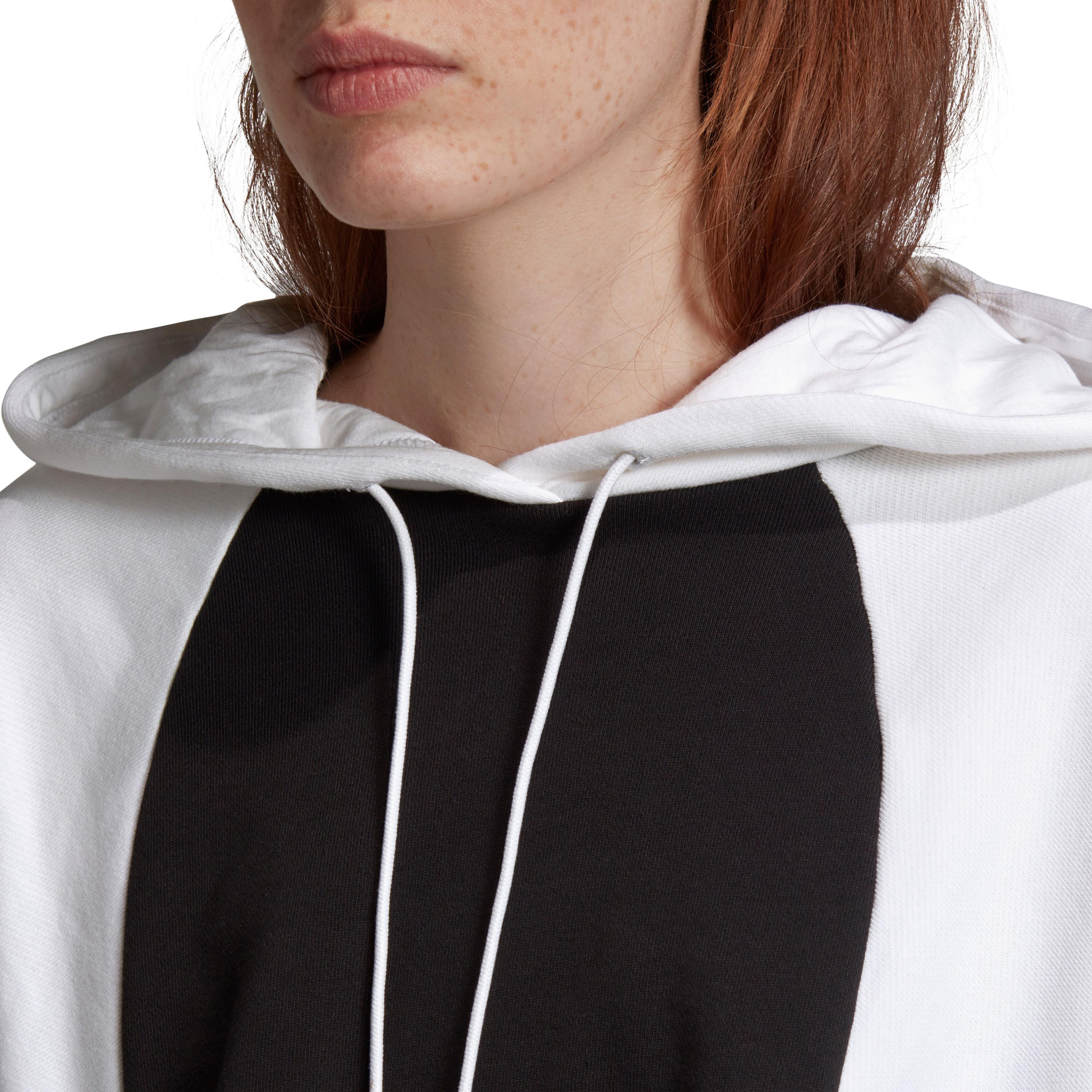 adidas Big Trefoil Crop Kapüşonlu Kadın Siyah Sweatshirt
