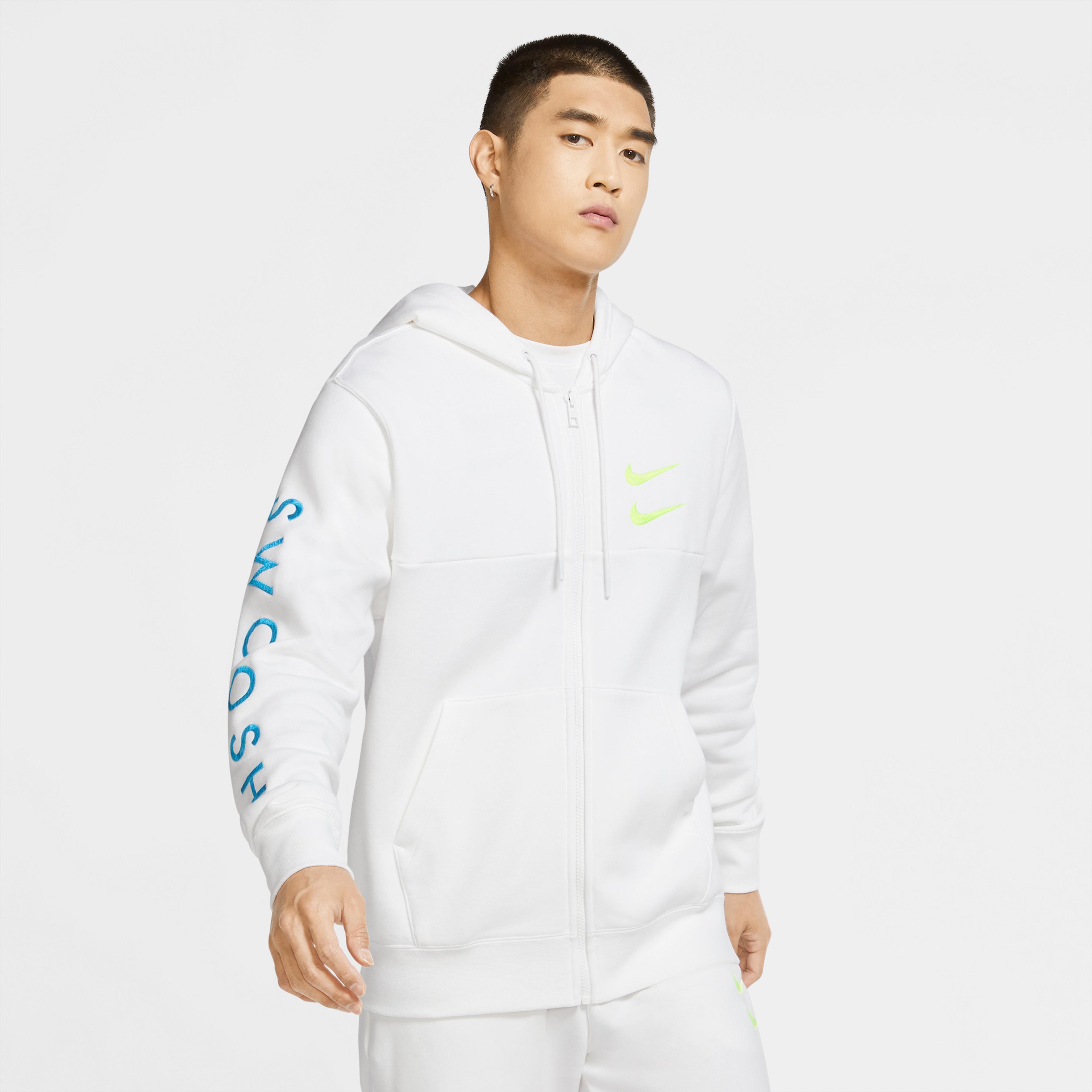 Nike Sportswear Swoosh Erkek Beyaz Sweatshirt