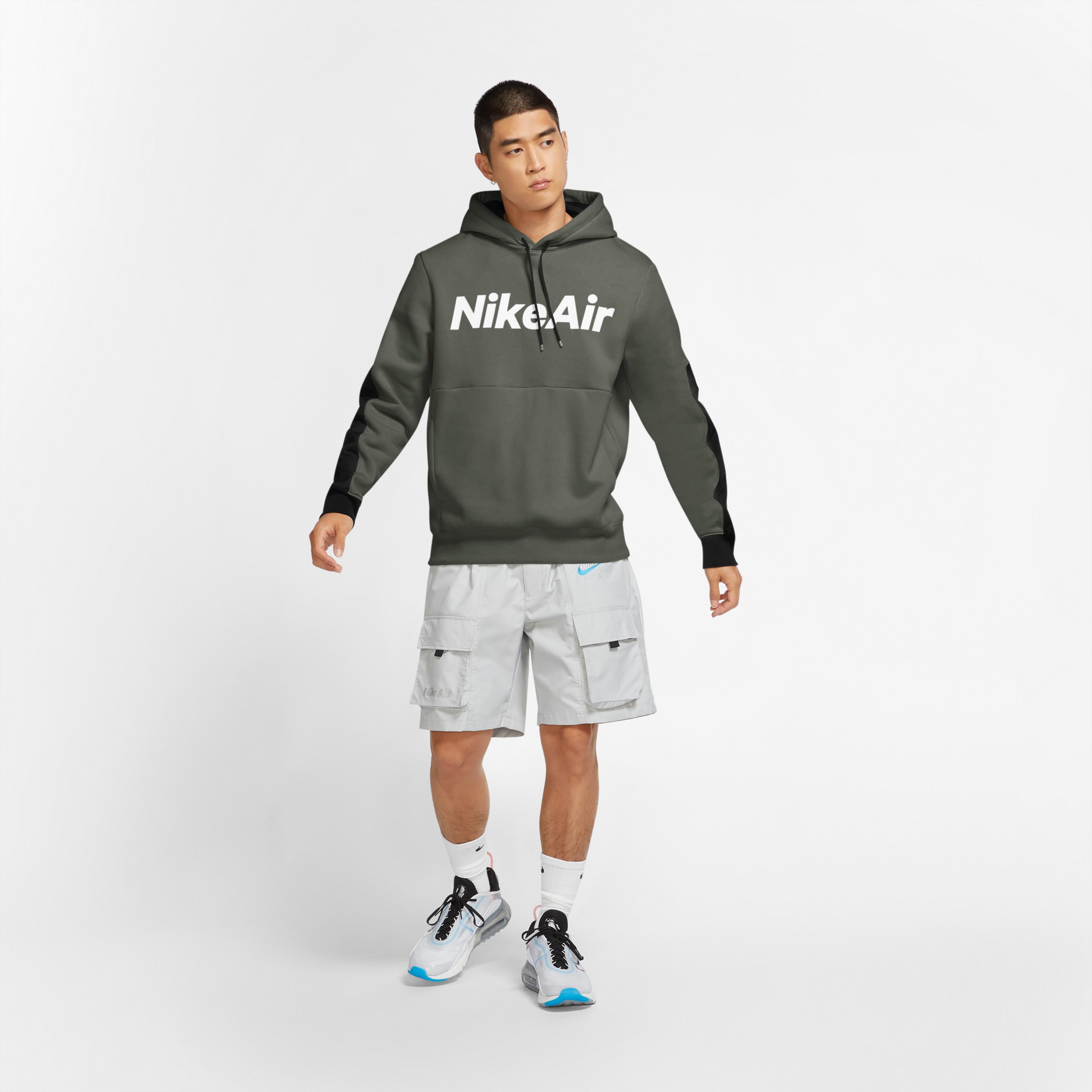 Nike Air Erkek Yeşil Kapüşonlu Sweatshirt