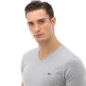 Lacoste Erkek V Yaka Gri T-Shirt