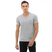 Lacoste Erkek V Yaka Gri T-Shirt