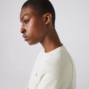 Lacoste L!VE Kadın Loose Fit Bisiklet Yaka Baskılı Beyaz Sweatshirt