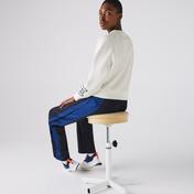 Lacoste L!VE Kadın Loose Fit Bisiklet Yaka Baskılı Beyaz Sweatshirt