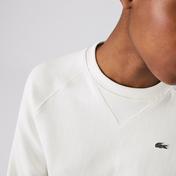 Lacoste L!VE Kadın Loose Fit Bisiklet Yaka Baskılı Beyaz Sweatshirt