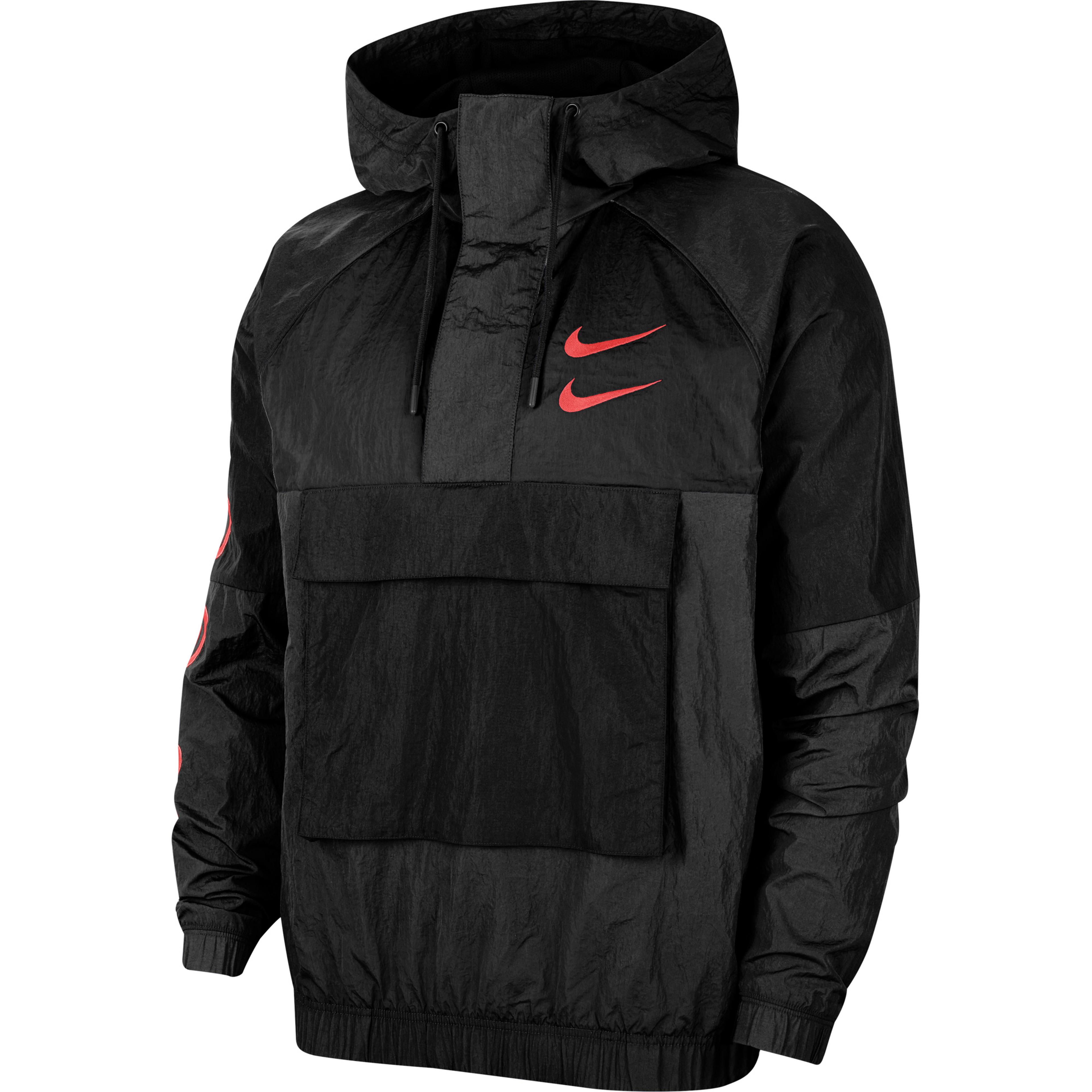 Nike Sportswear Swoosh  Erkek Siyah Sweathshirt