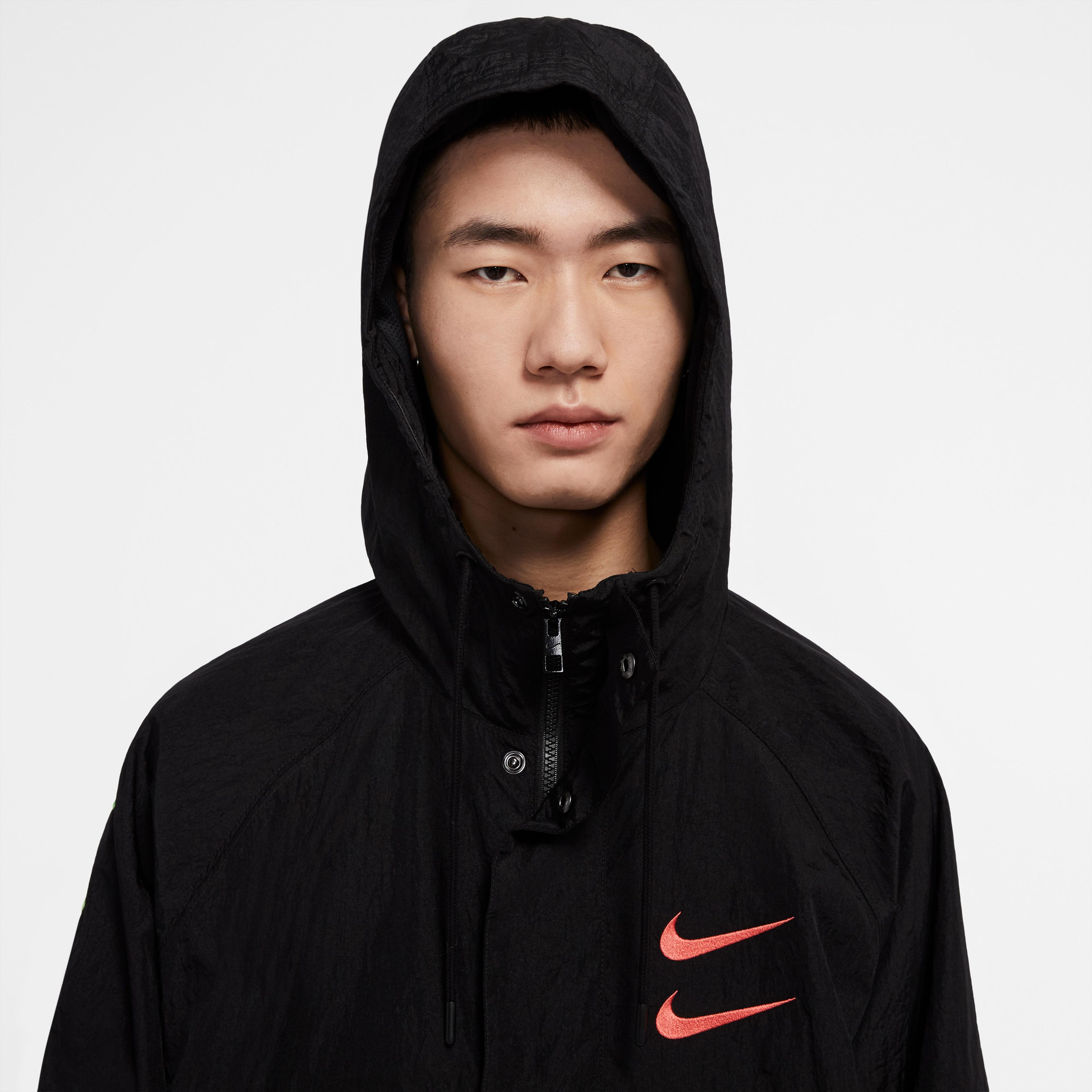 Nike Sportswear Swoosh  Erkek Siyah Sweathshirt
