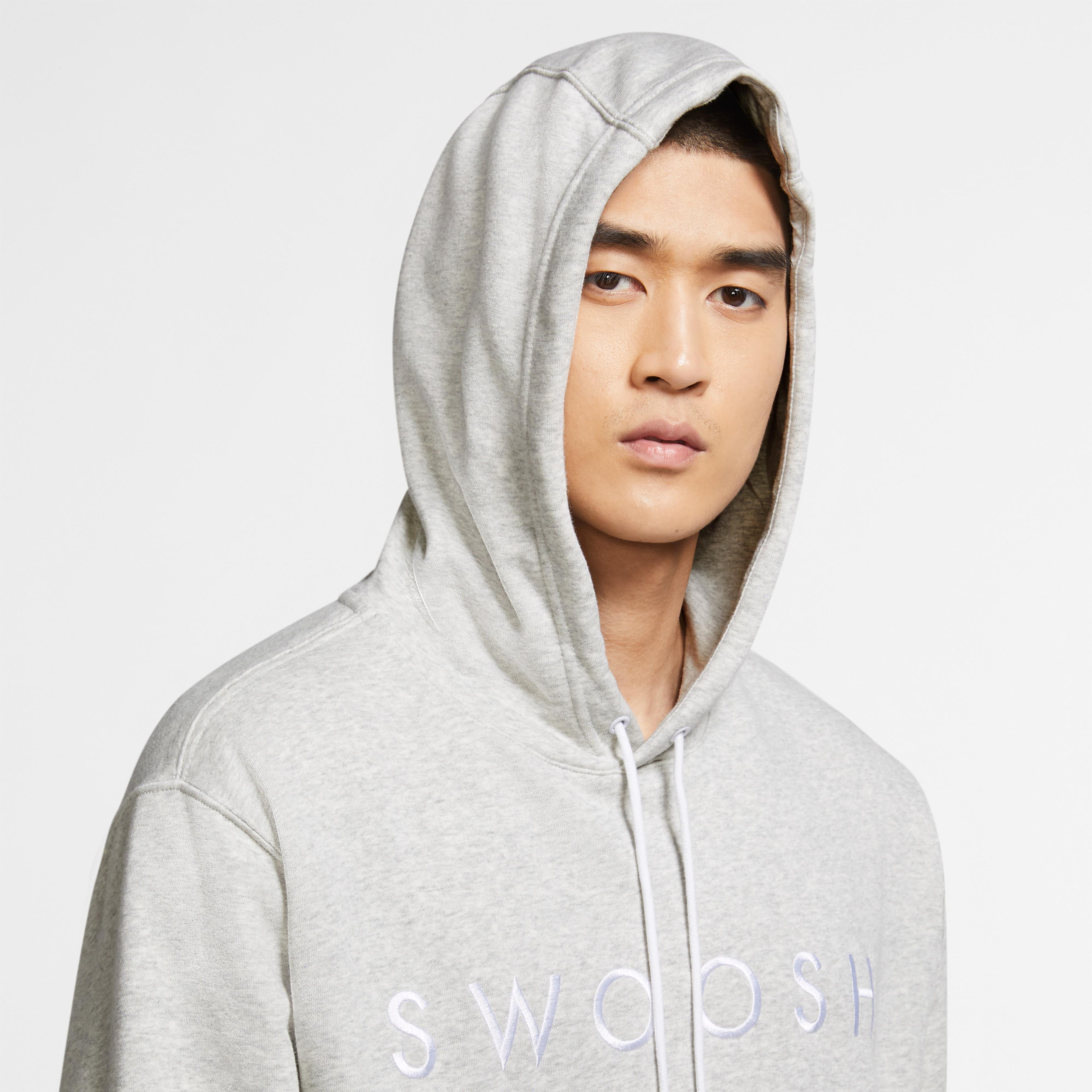 Nike Sportswear Swoosh Erkek Gri Sweatshirt