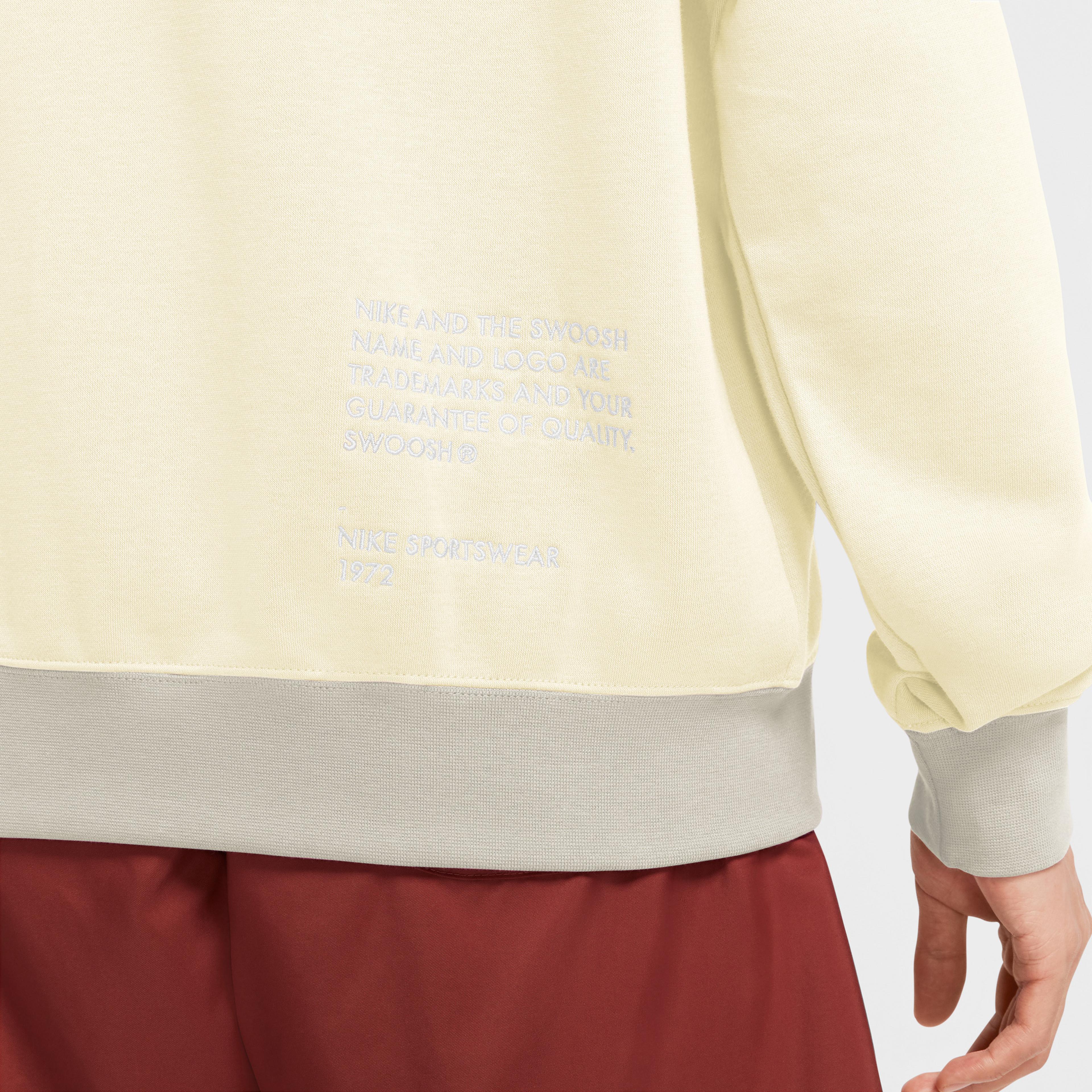 Nike Sportswear Swoosh Erkek Krem Sweatshirt