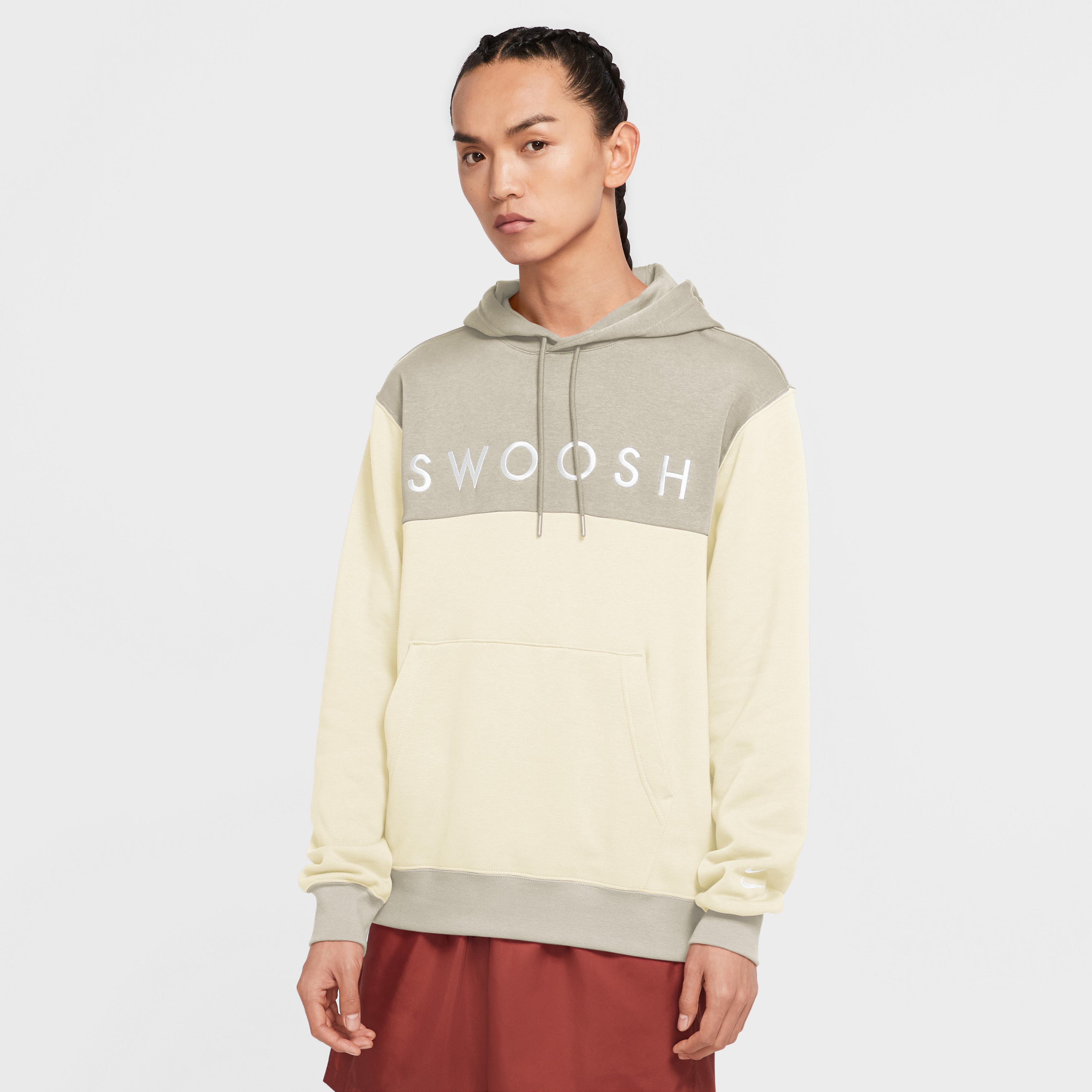 Nike Sportswear Swoosh Erkek Krem Sweatshirt