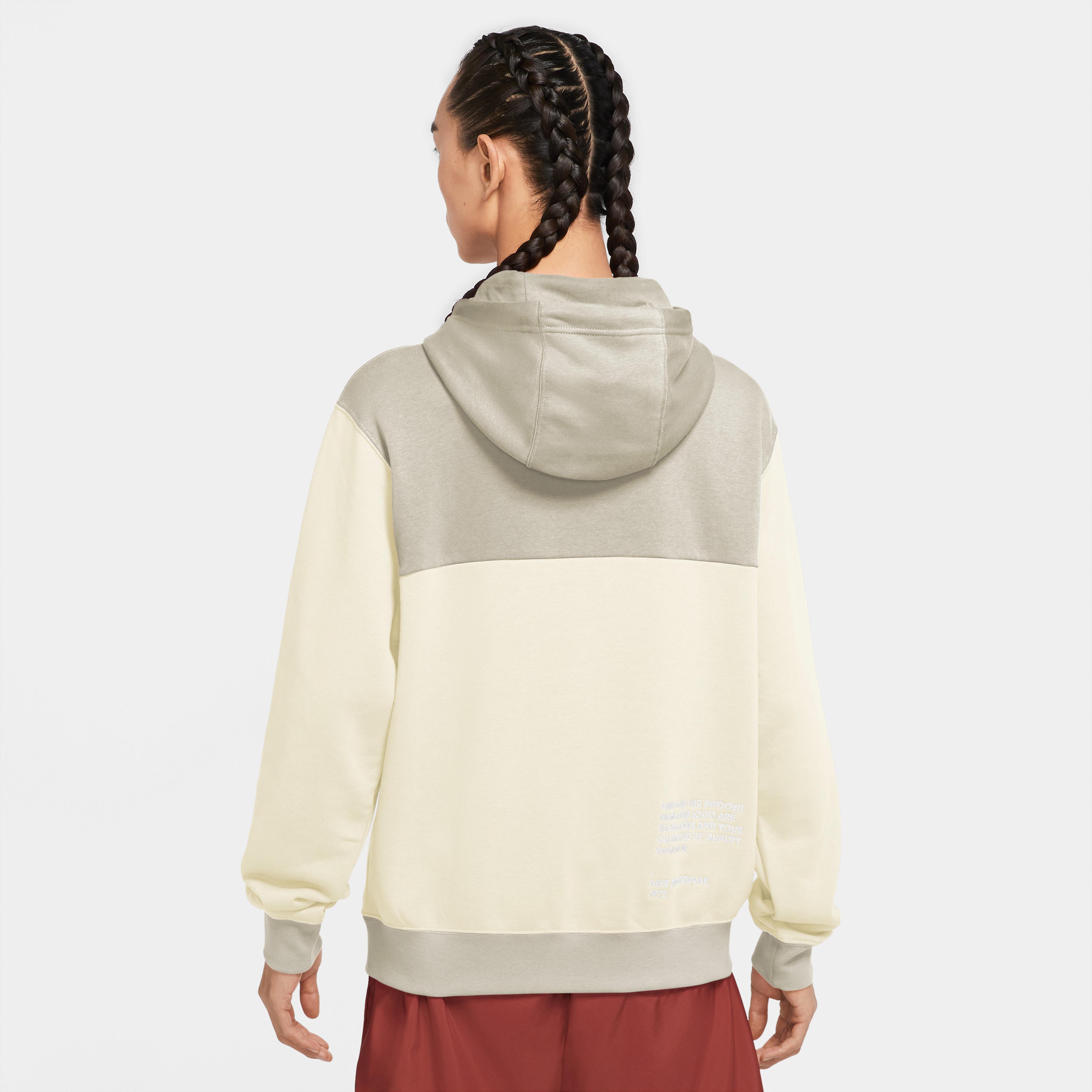 Nike Sportswear Swoosh Erkek Krem Sweatshirt