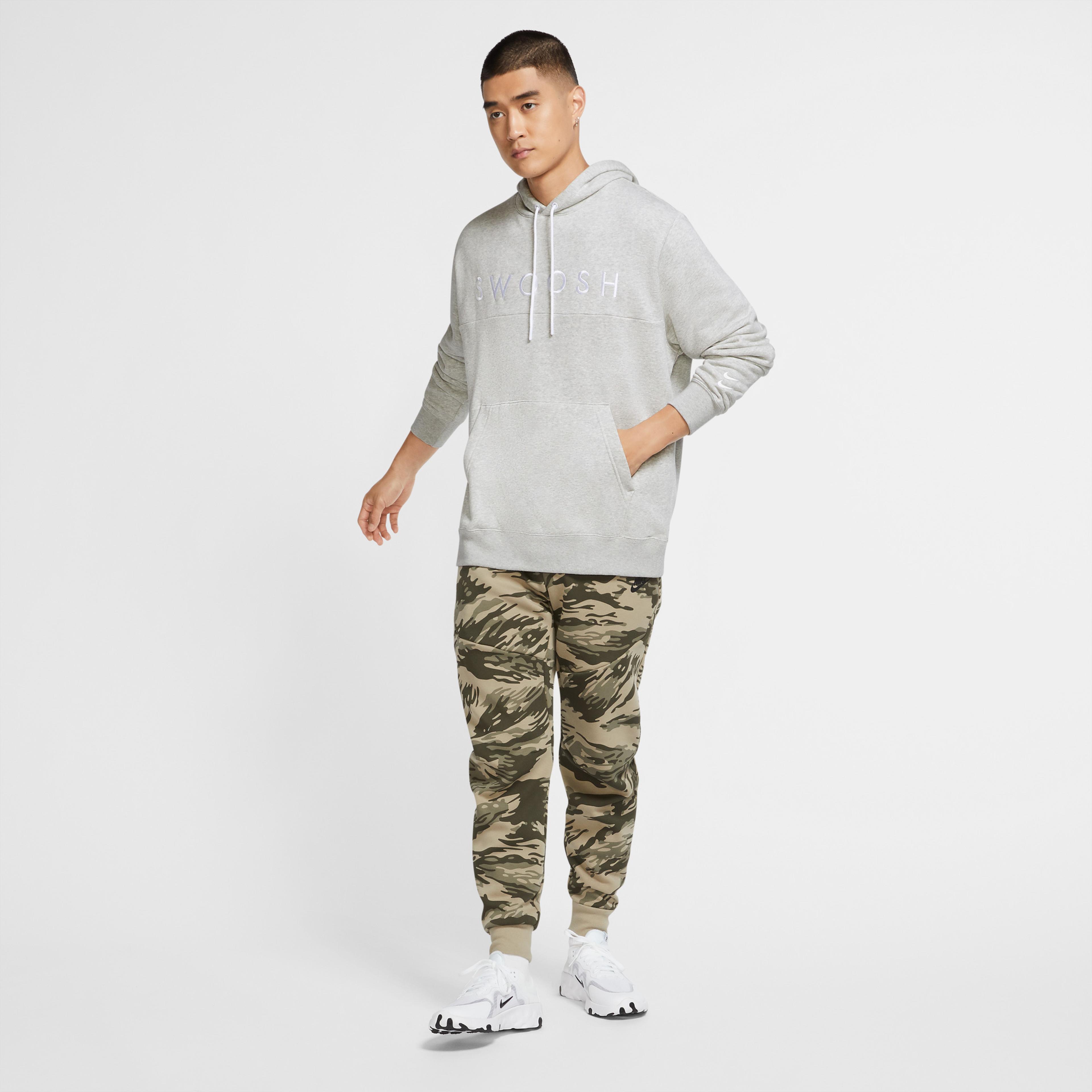 Nike Sportswear Swoosh Erkek Gri Sweatshirt