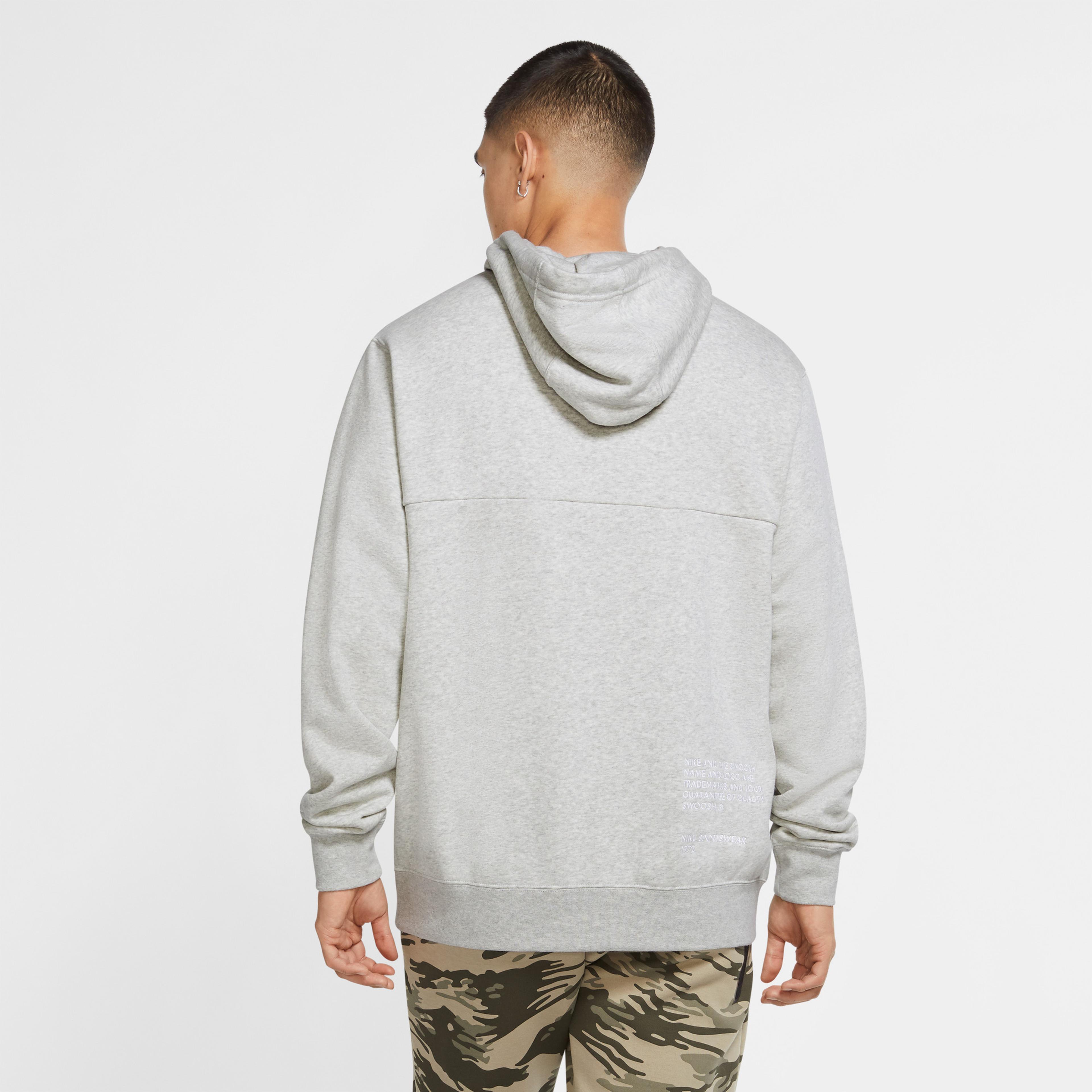 Nike Sportswear Swoosh Erkek Gri Sweatshirt
