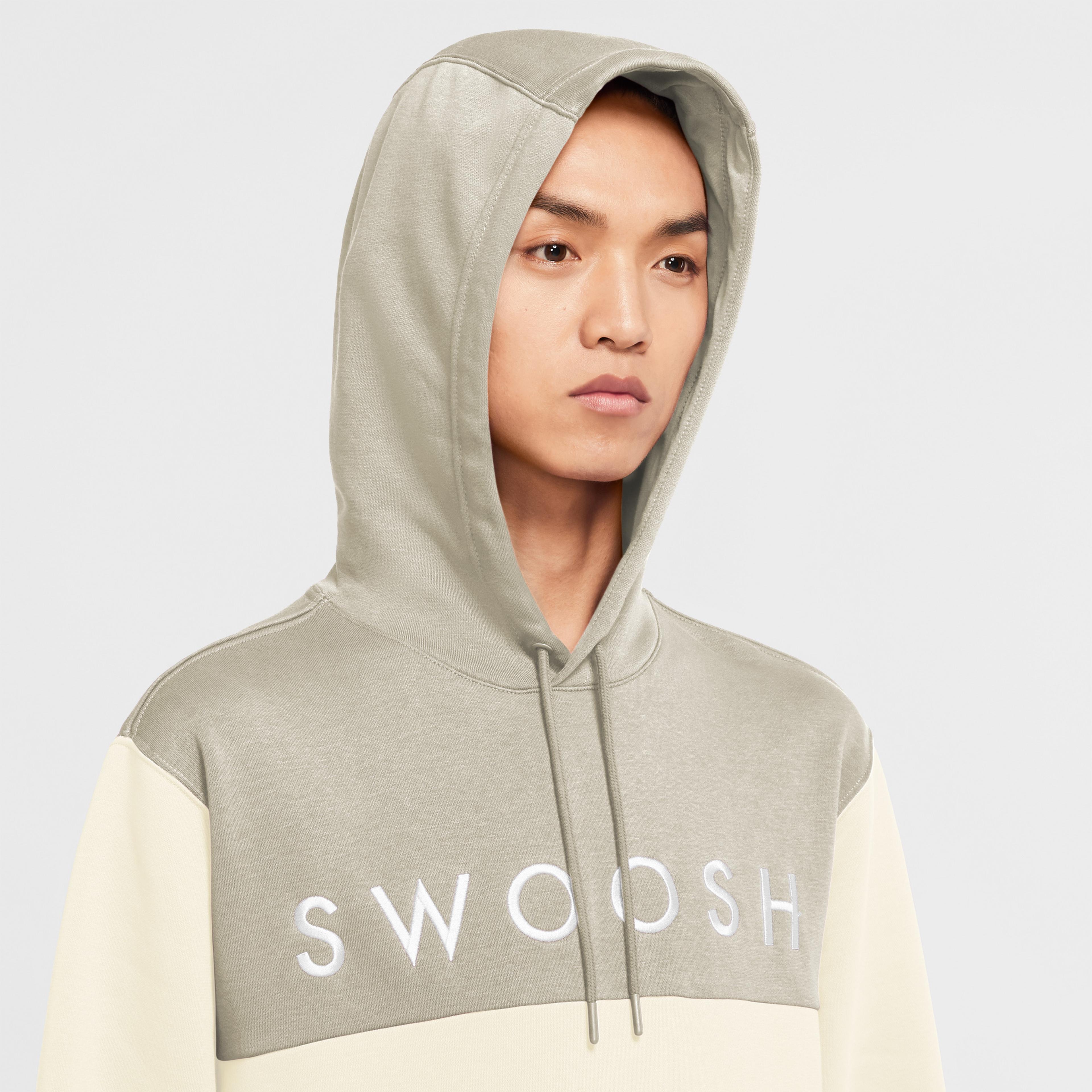 Nike Sportswear Swoosh Erkek Krem Sweatshirt