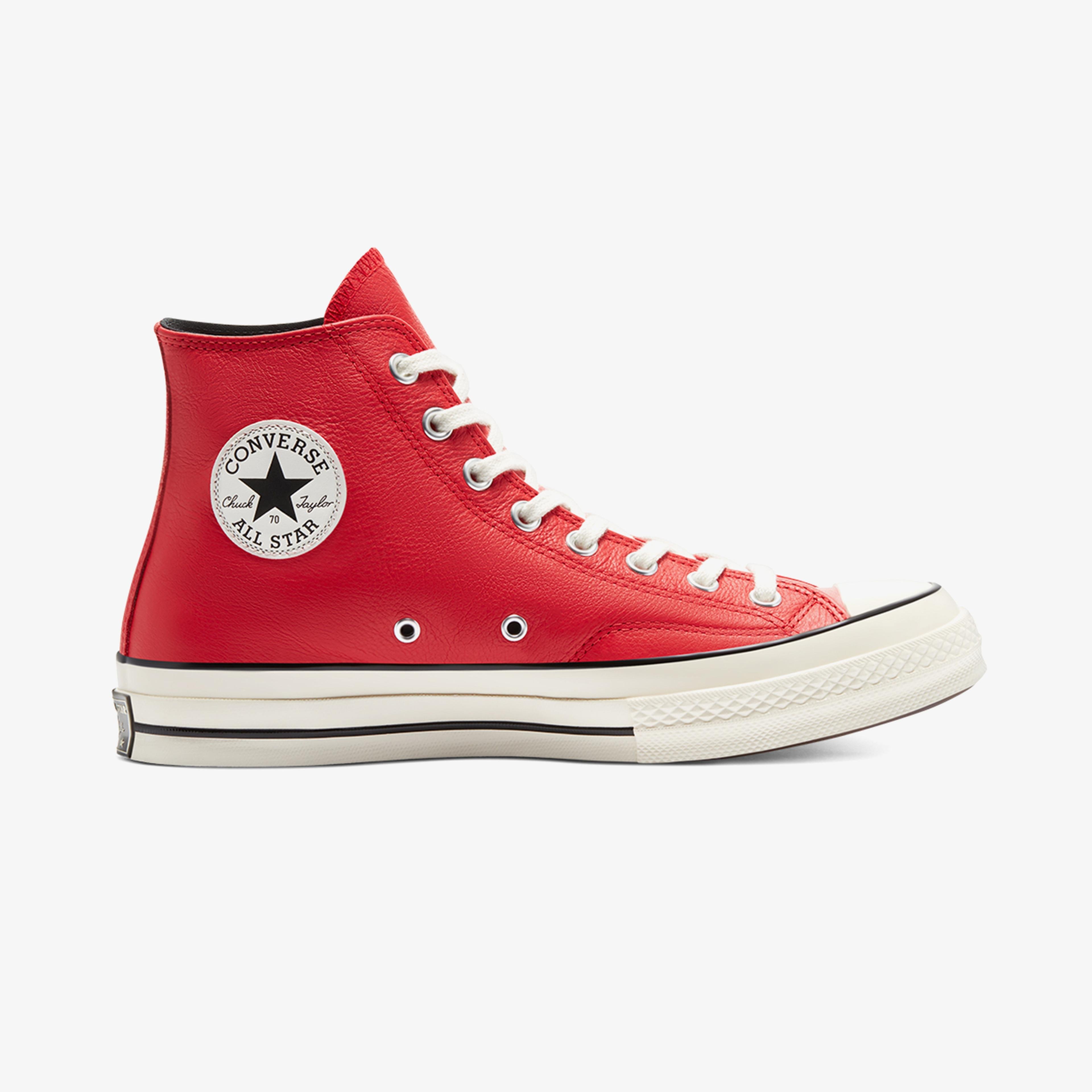 Converse Chuck 70 Leather Hi Unisex Kırmızı Sneaker