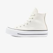 Converse Chuck Taylor All Star Platform Leather Hi Kadın Krem Sneaker