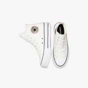 Converse Chuck Taylor All Star Platform Leather Hi Kadın Krem Sneaker