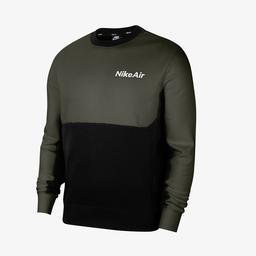 Nike Air Crew Fleece Erkek Yeşil-Siyah Sweatshirt