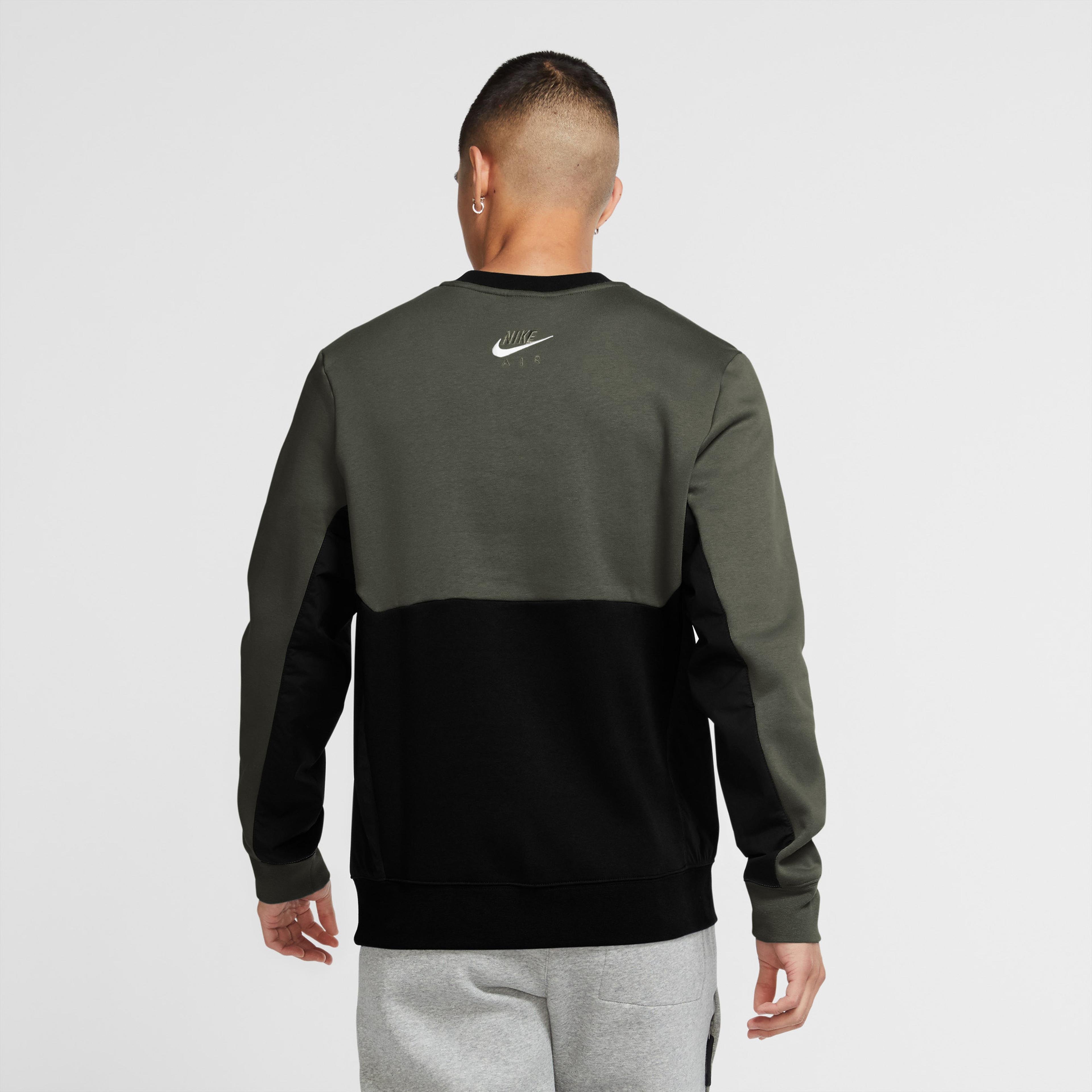 Nike Air Crew Fleece Erkek Yeşil-Siyah Sweatshirt
