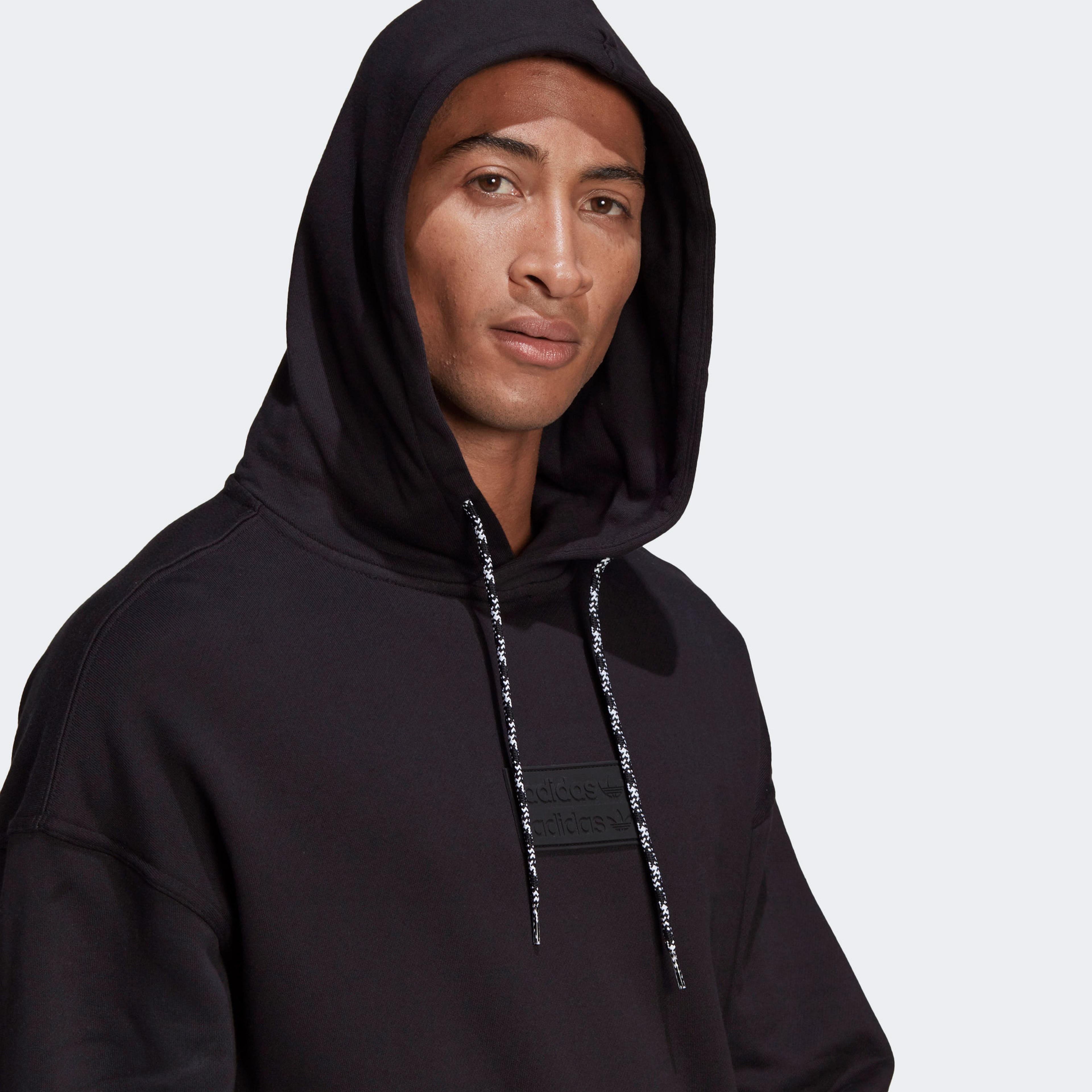 adidas R.Y.V. Silicone Double Linear Badge Erkek Siyah Sweatshirt