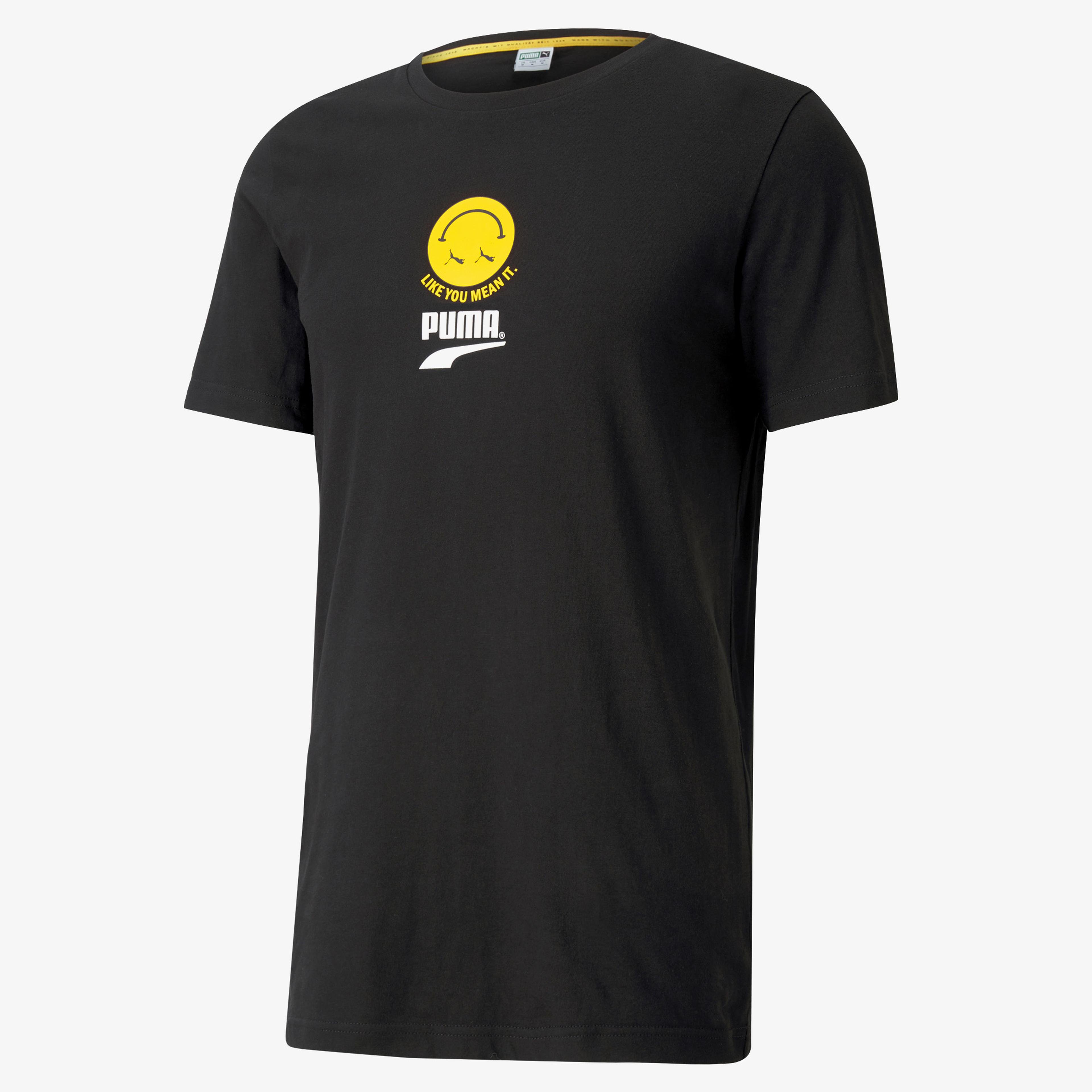 Puma Club Graphic Erkek Siyah T-Shirt