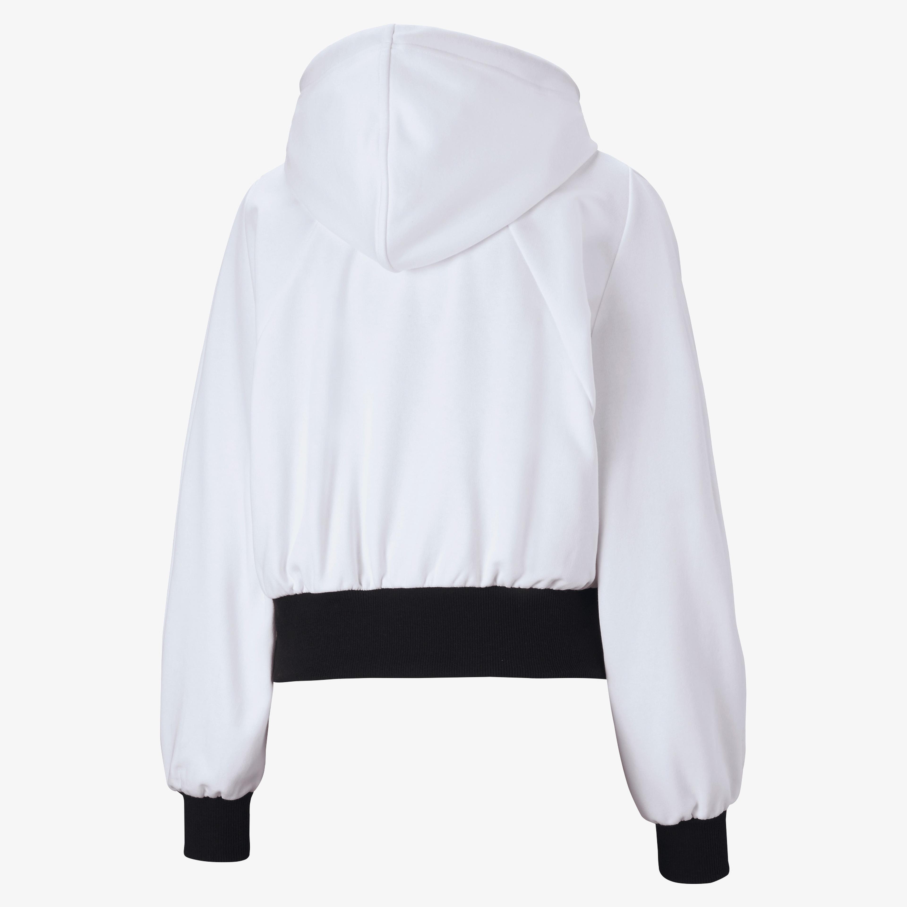 Puma International Kadın Beyaz Kapüşonlu Sweatshirt