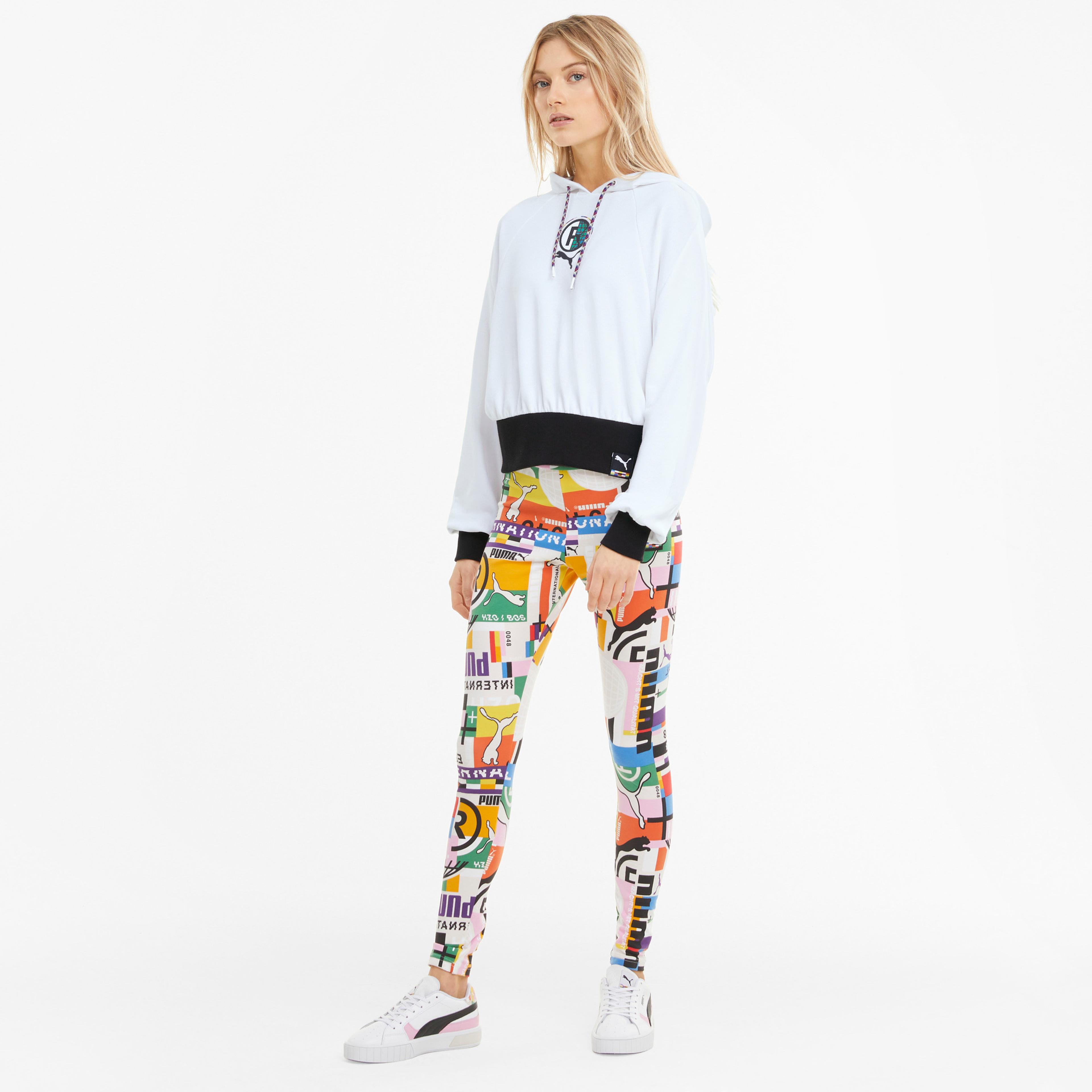 Puma International Kadın Beyaz Kapüşonlu Sweatshirt