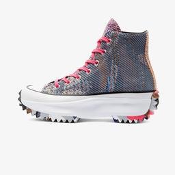 Converse Run Star Hike Platform Knit Print Hi Kadın Mavi Sneaker