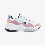 Skechers D'Lites 3.0-Zenway Kadın Beyaz-Pembe-Mavi Spor Ayakkabı