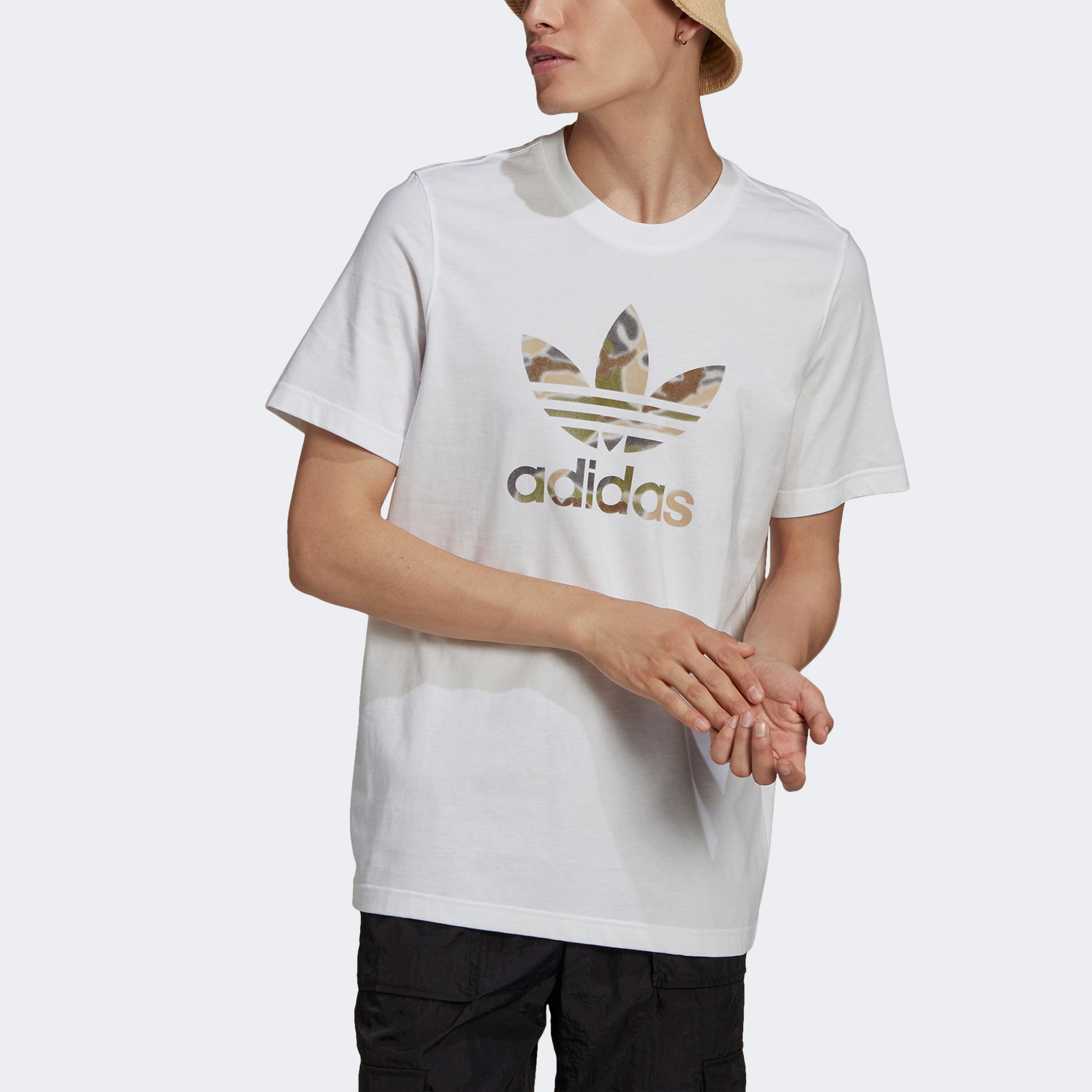 adidas Camo İnfill Erkek Beyaz T-Shirt