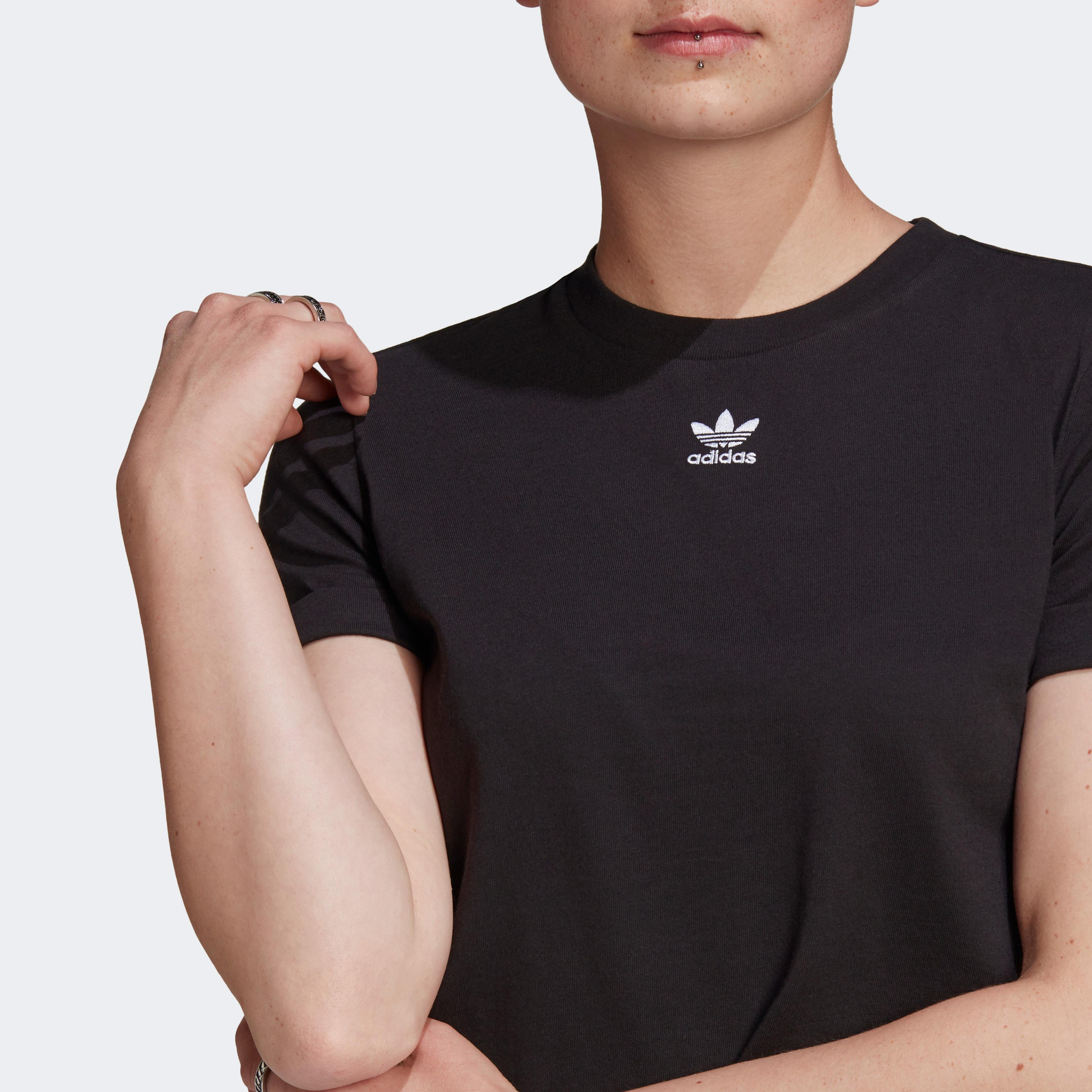 adidas Adicolor Classics Roll-Up Kadın Siyah T-Shirt