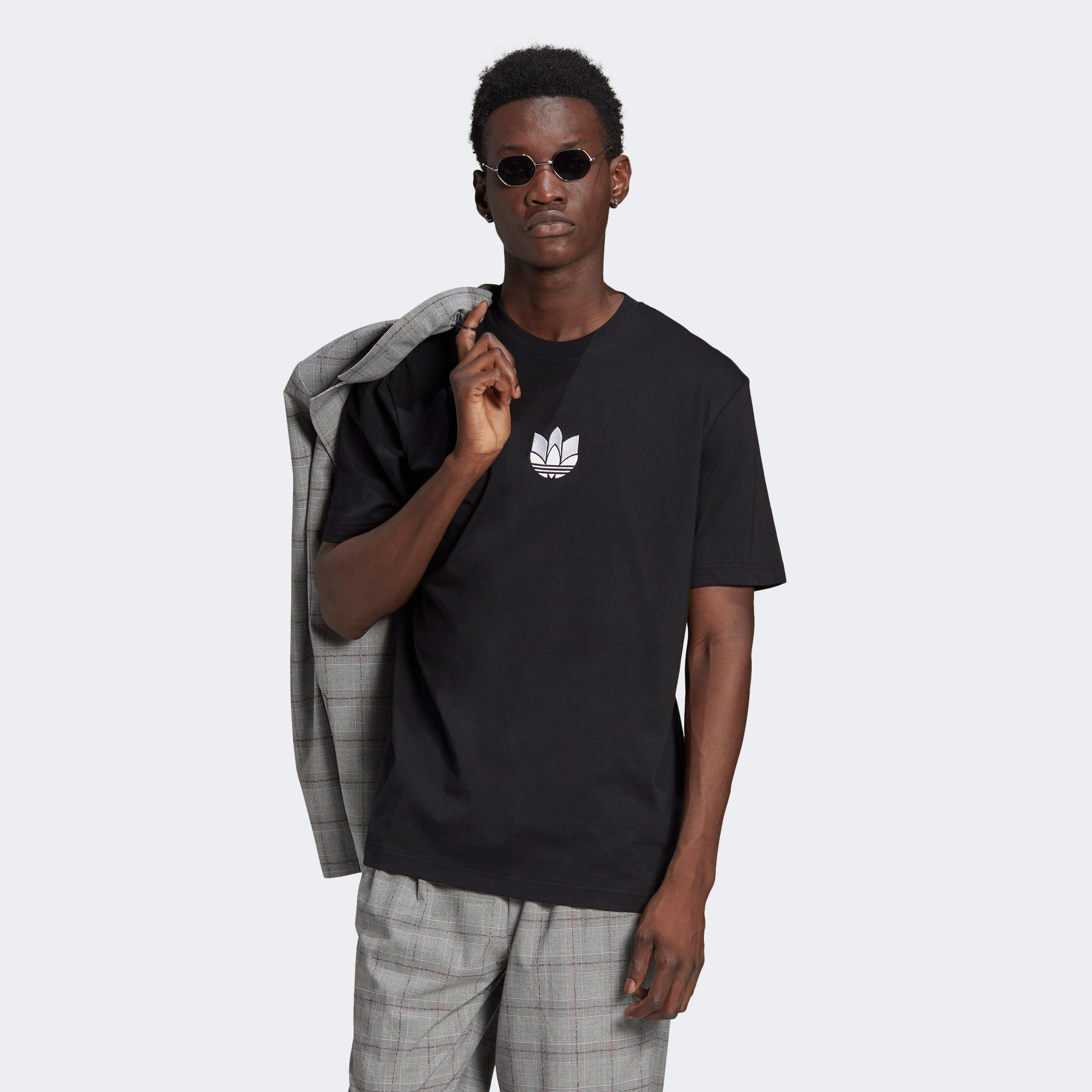 adidas 3D Trefoil Erkek Siyah T-Shirt