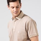 Nautica Erkek Bej Classic Fit Yıkamalı Polo