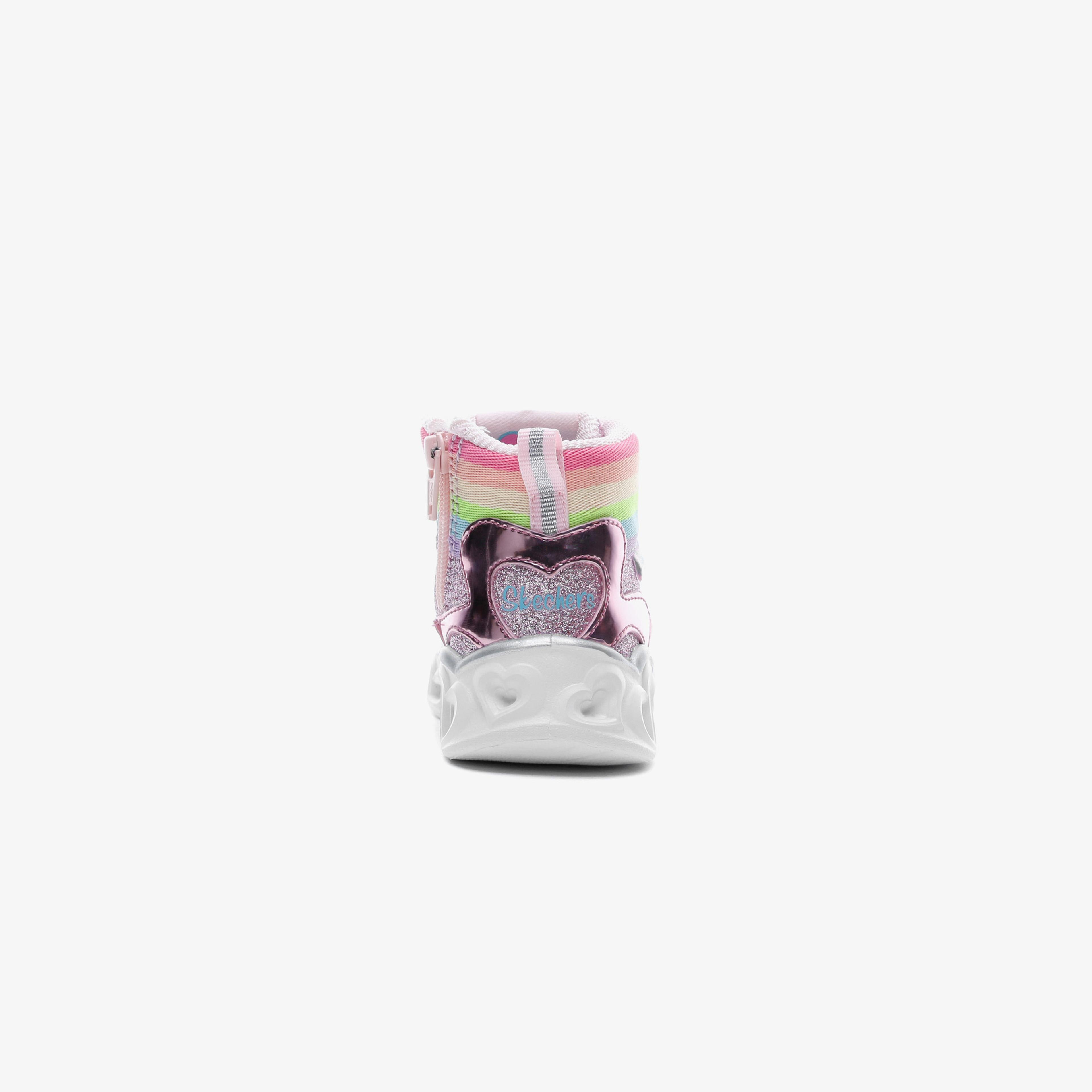 Skechers Heart Lights Işıklı Metalik Pembe Bebek Bot