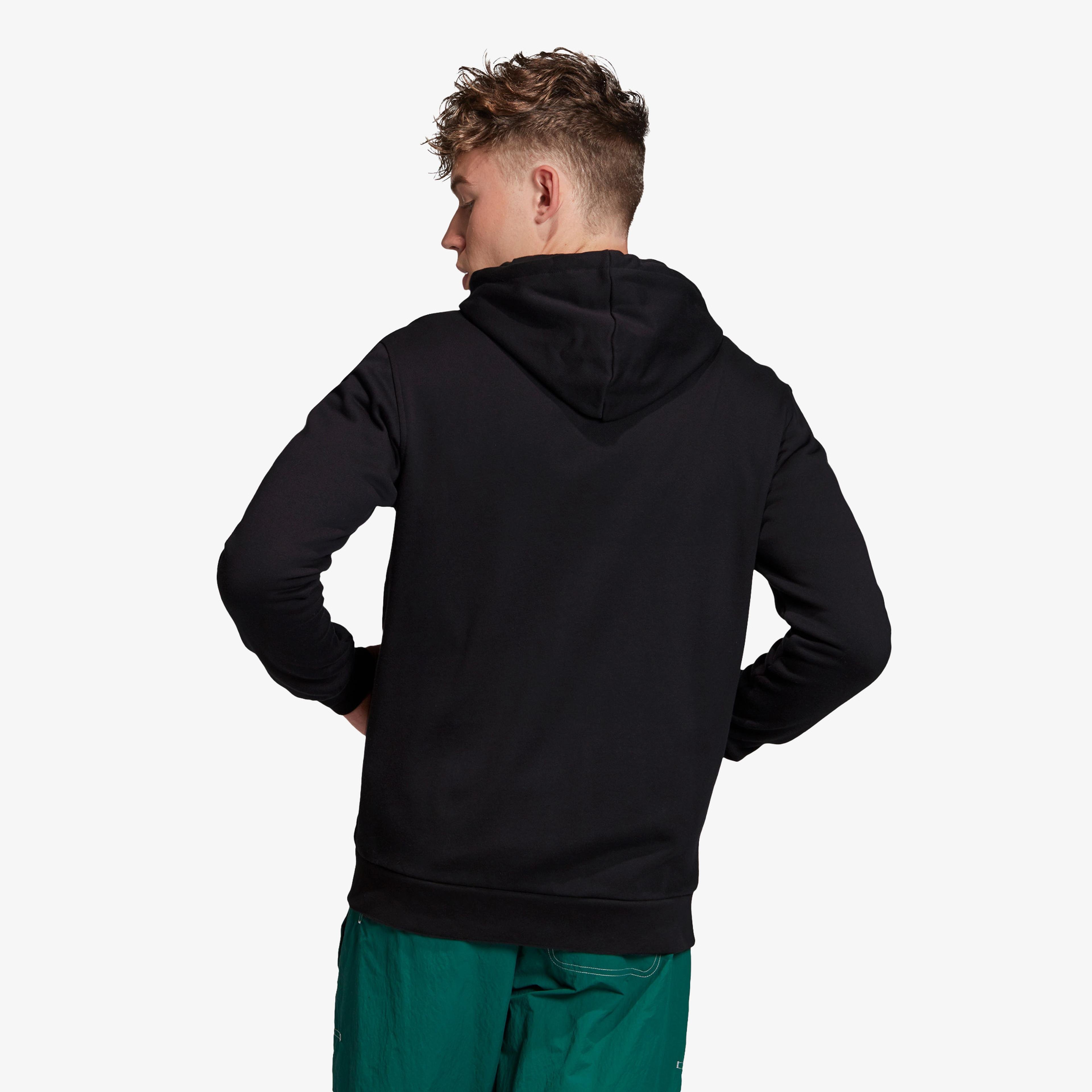 adidas Adventure Full Zıp Kapüşonlu Erkek Siyah Sweatshirt
