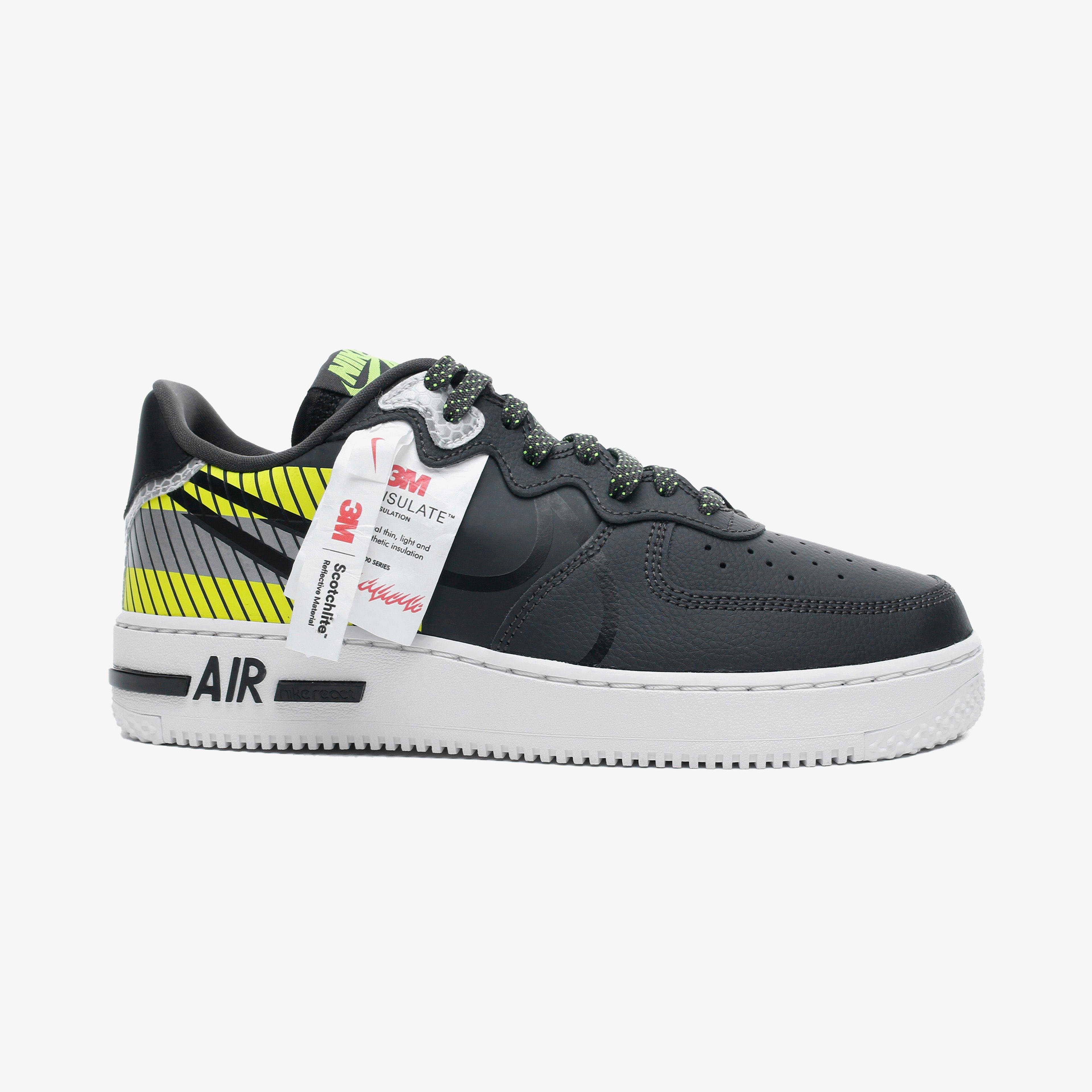 Nike Air Force 1 React LX Erkek Siyah Spor Ayakkabı