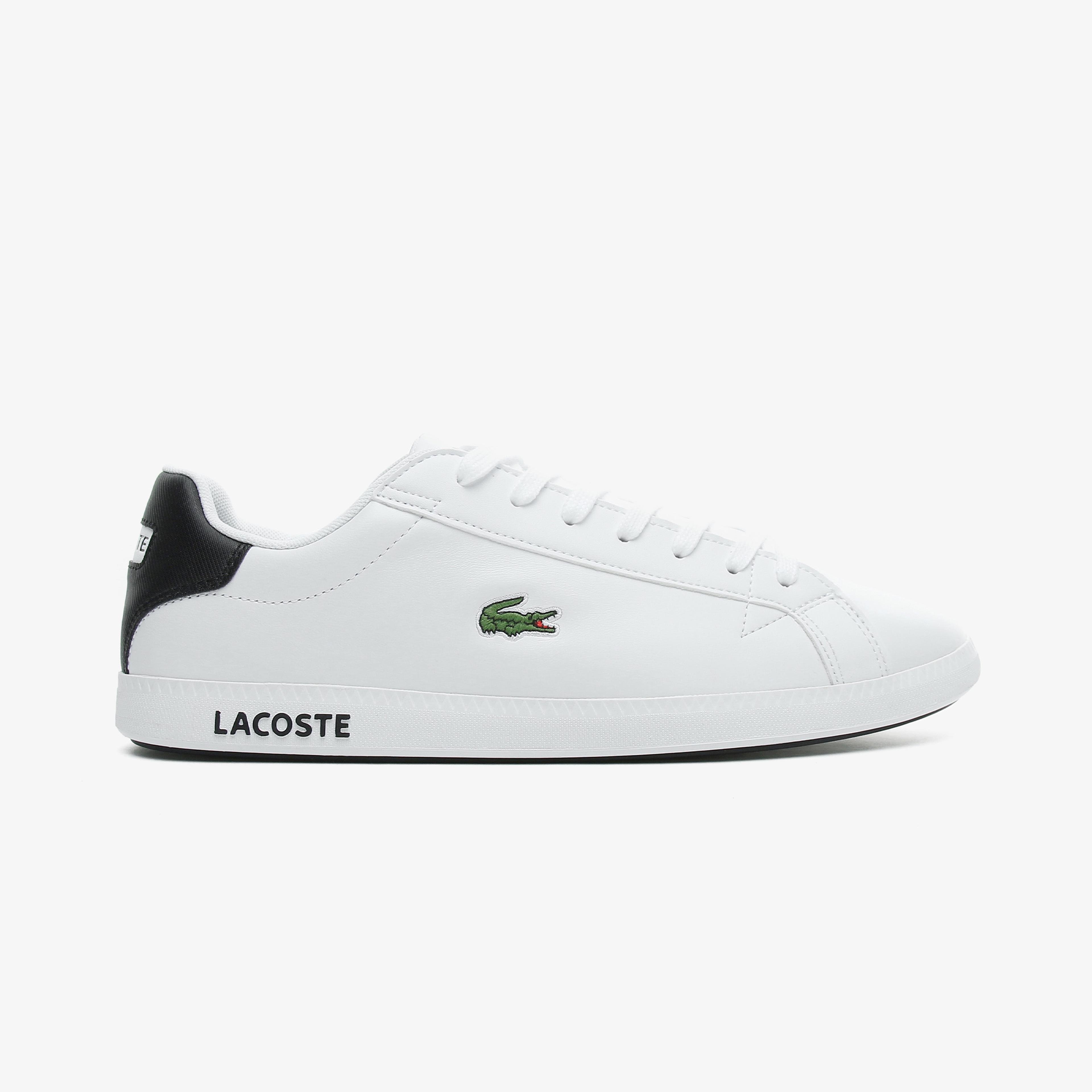 Lacoste Graduate 0120 2 Sma Erkek Beyaz - Siyah Spor Ayakkabı