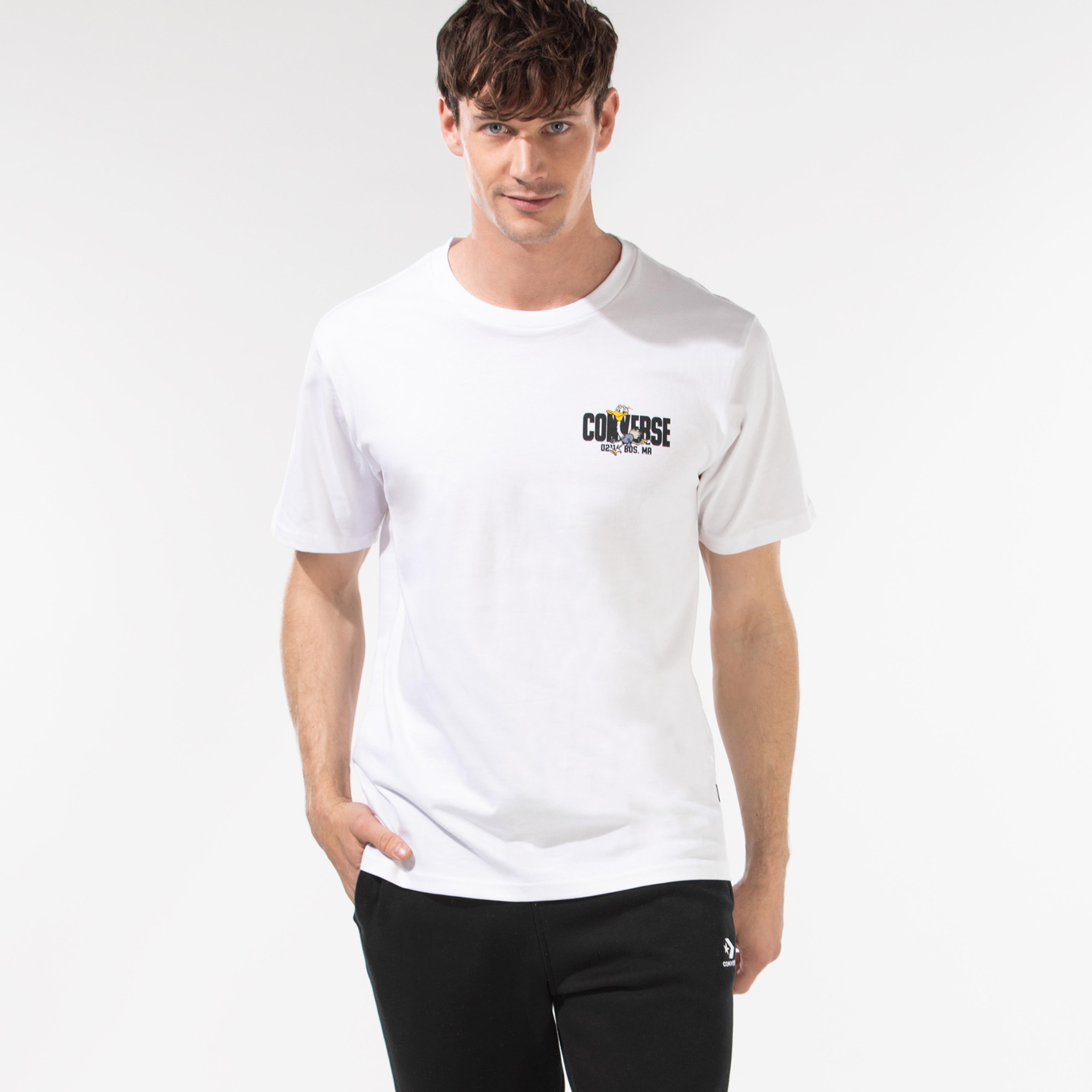 Converse Keep Moving Ss Erkek Beyaz T-Shirt