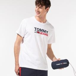 Tommy Hilfiger TJM Nylon Colorblock Windbreaker Erkek Beyaz Ceket