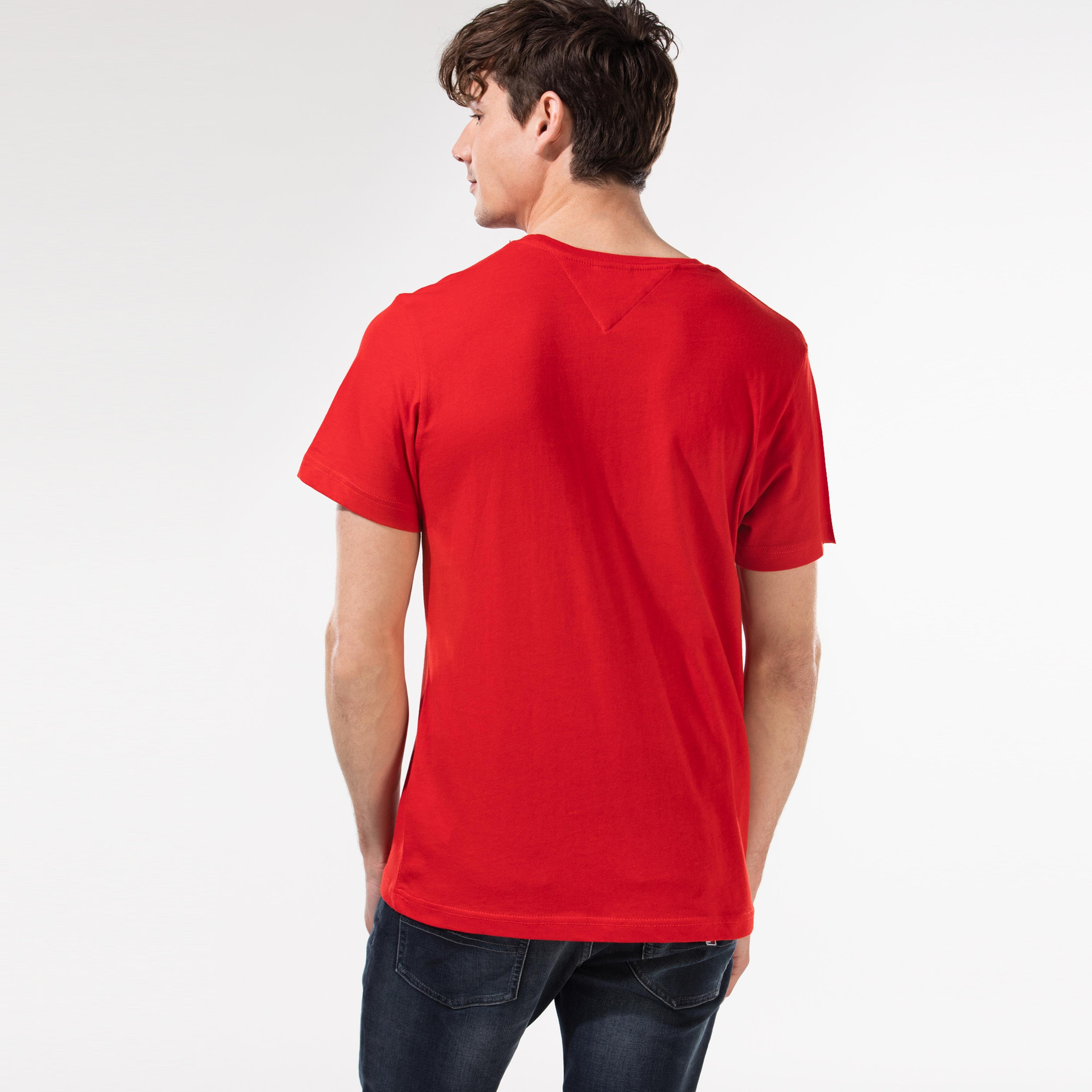 Tommy Hilfiger TJM Corp Logo Erkek Kırmızı T-Shirt