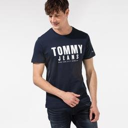 Tommy Hilfiger TJM Center Chest Tommy Graphic Erkek Lacivert T-Shirt