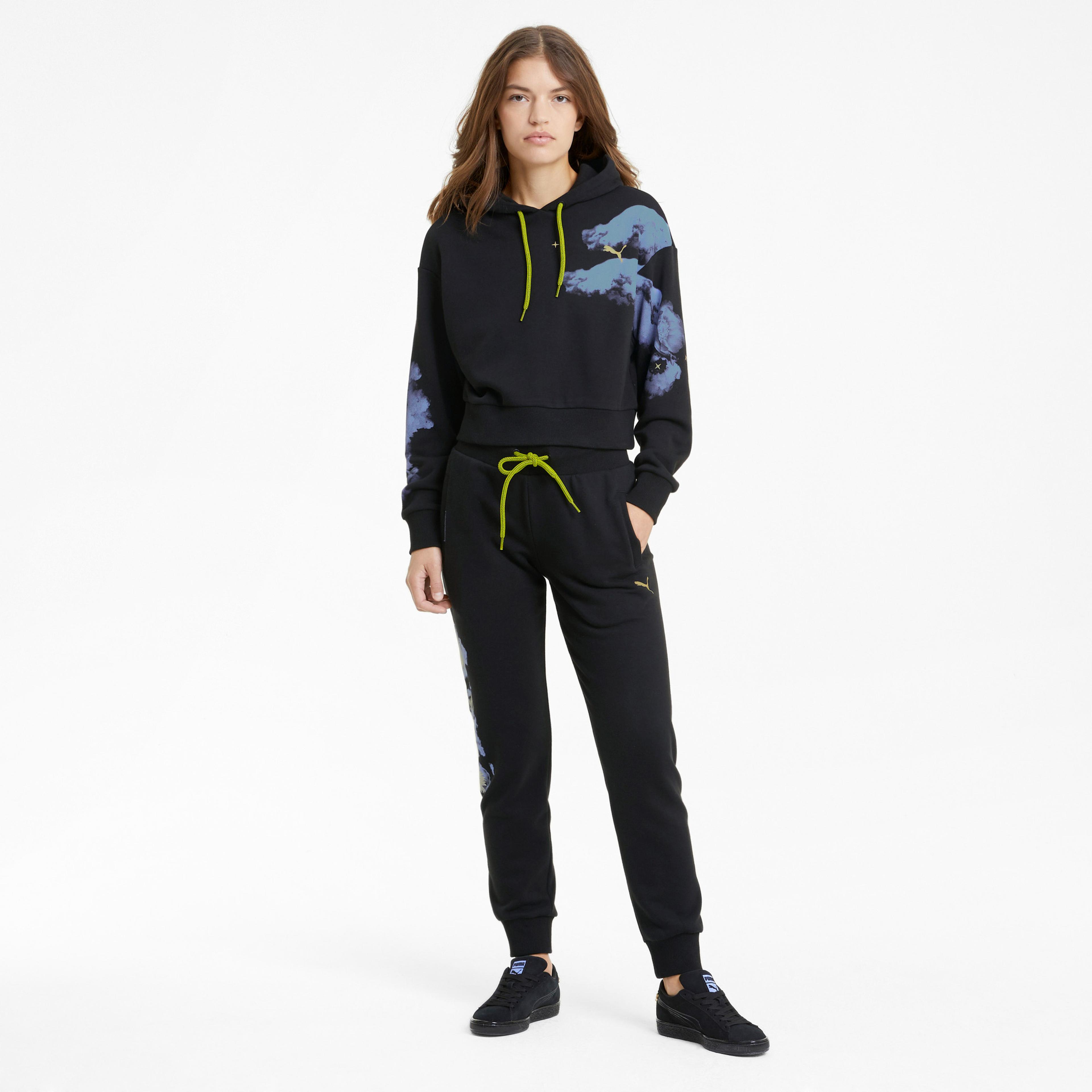 Puma Evide Graphic Kadın Siyah Sweatshirt