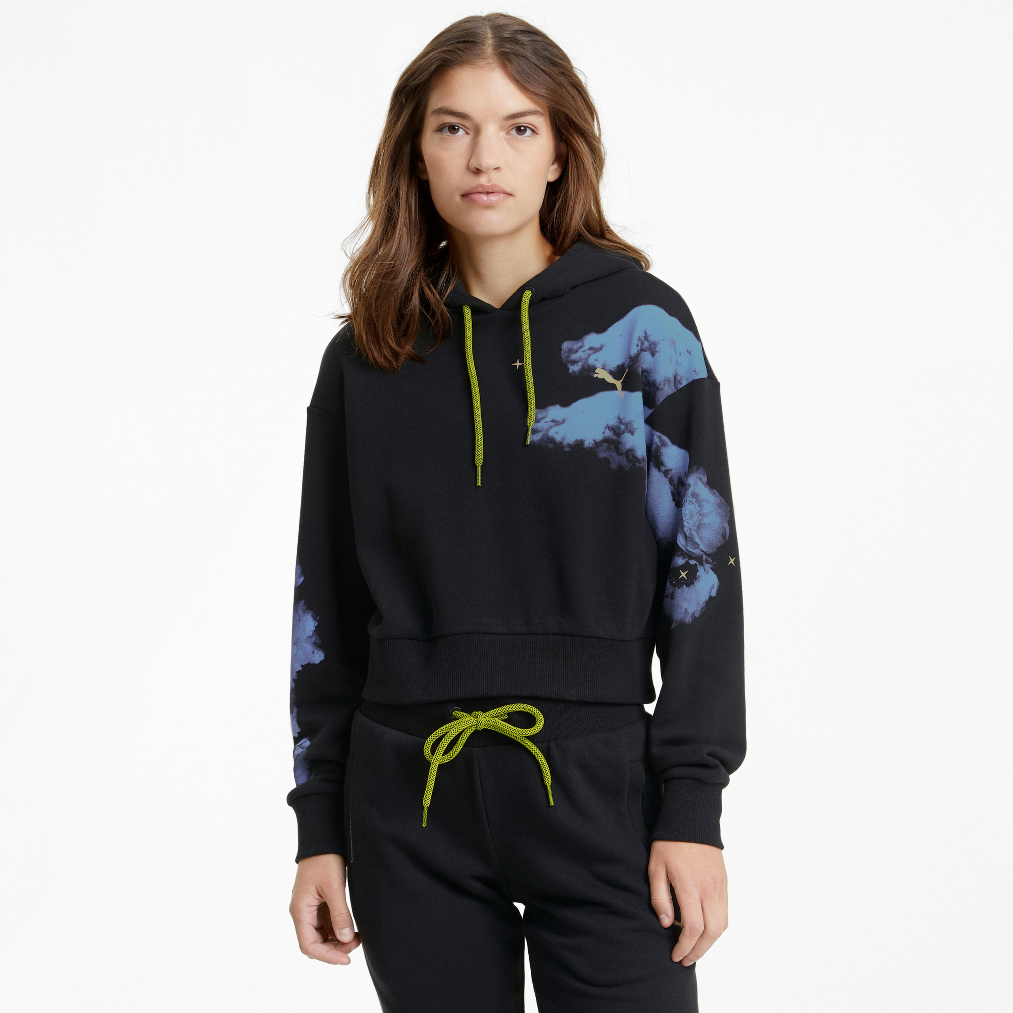 Puma Evide Graphic Kadın Siyah Sweatshirt