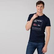 Lacoste Erkek Slim Fit Bisiklet Yaka Baskılı Lacivert T-Shirt
