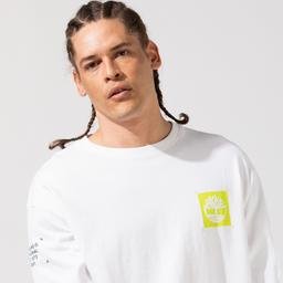 Timberland YC LS Workwear Graphic Erkek Beyaz Sweatshirt