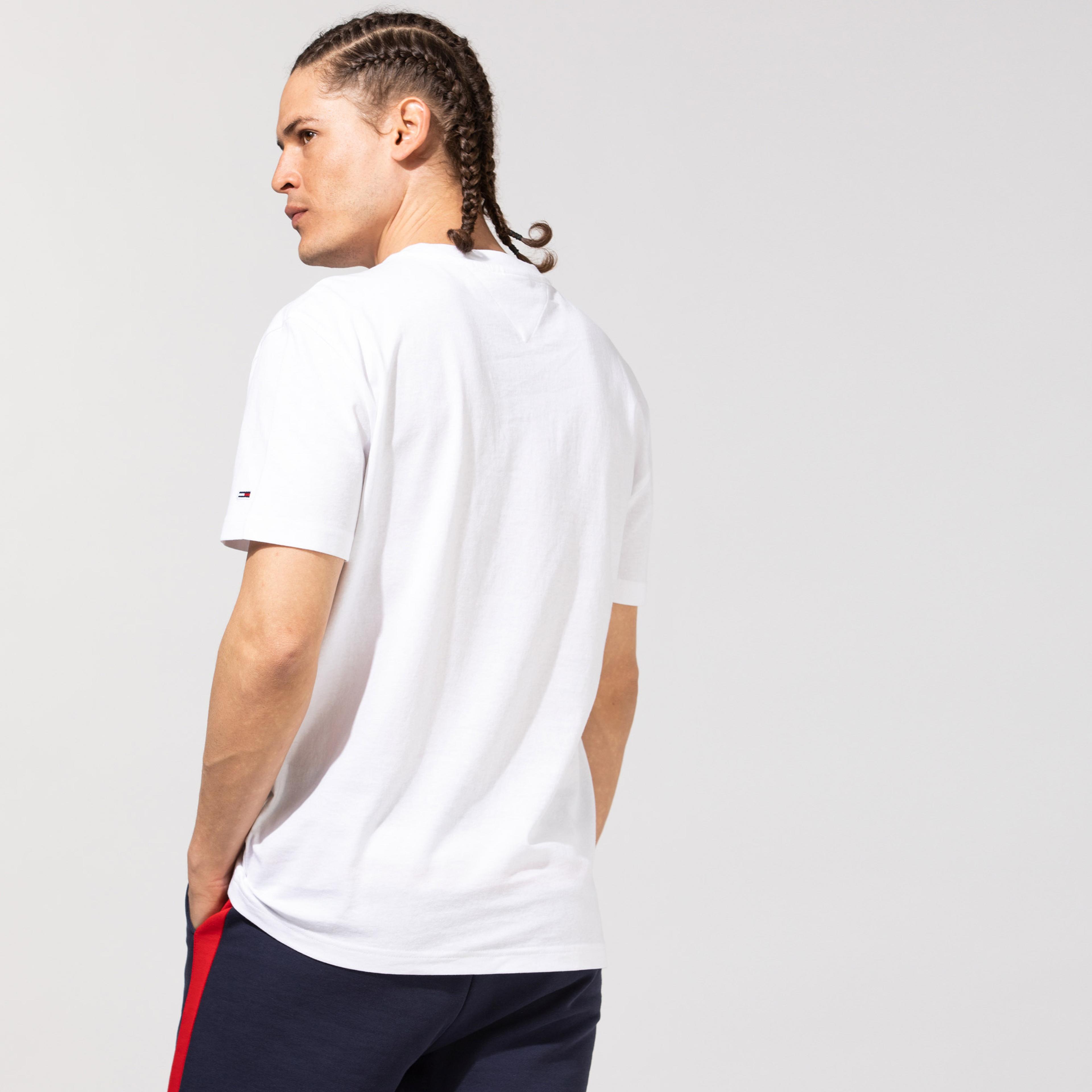 Tommy Hilfiger TJM Timeless Tommy Box Erkek Beyaz T-Shirt