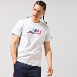 Tommy Hilfiger TJM Color Corp Logo Erkek Gri T-Shirt